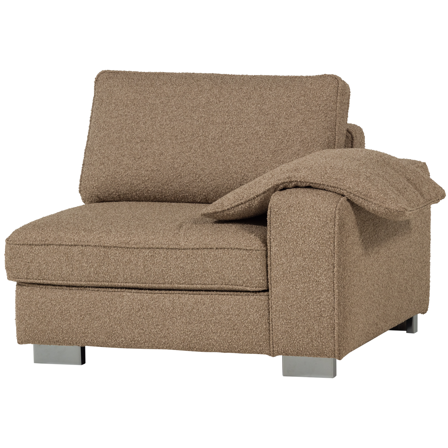 LAZY 1-SITZER ELEMENT ARM RECHTS BOUCLE BRAUN