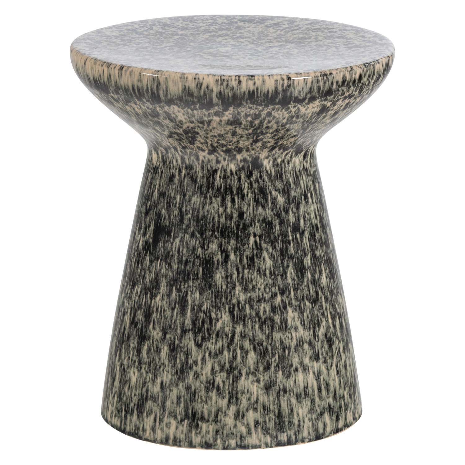 FLECK BEISTELLTISCH 43XO35 CM KERAMIK DUNKELGRAU MELANGE