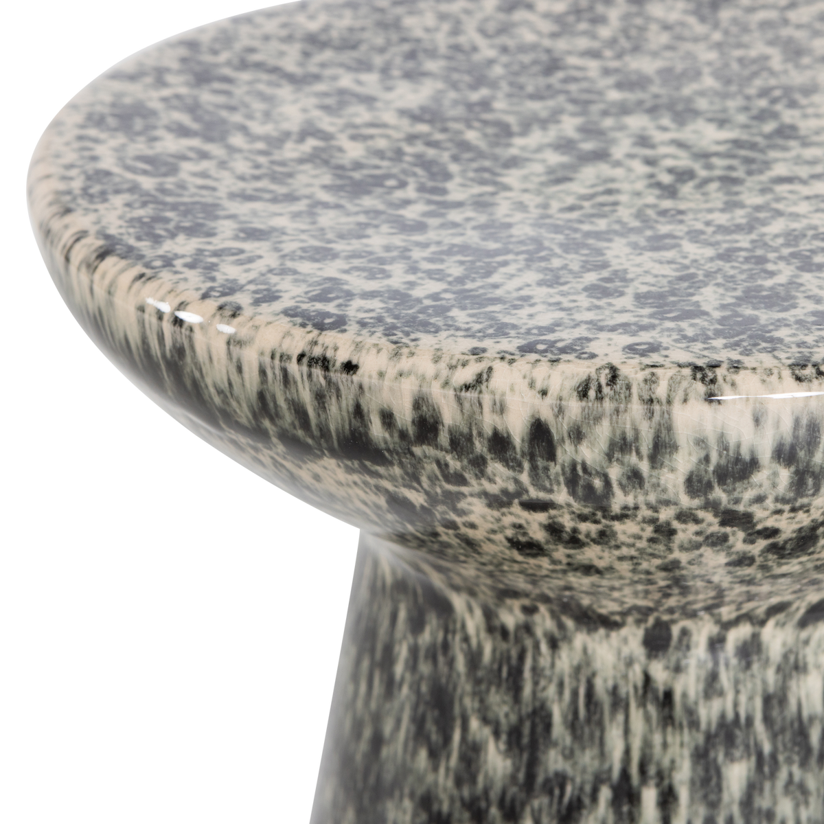 FLECK BEISTELLTISCH 43XO35 CM KERAMIK DUNKELGRAU MELANGE