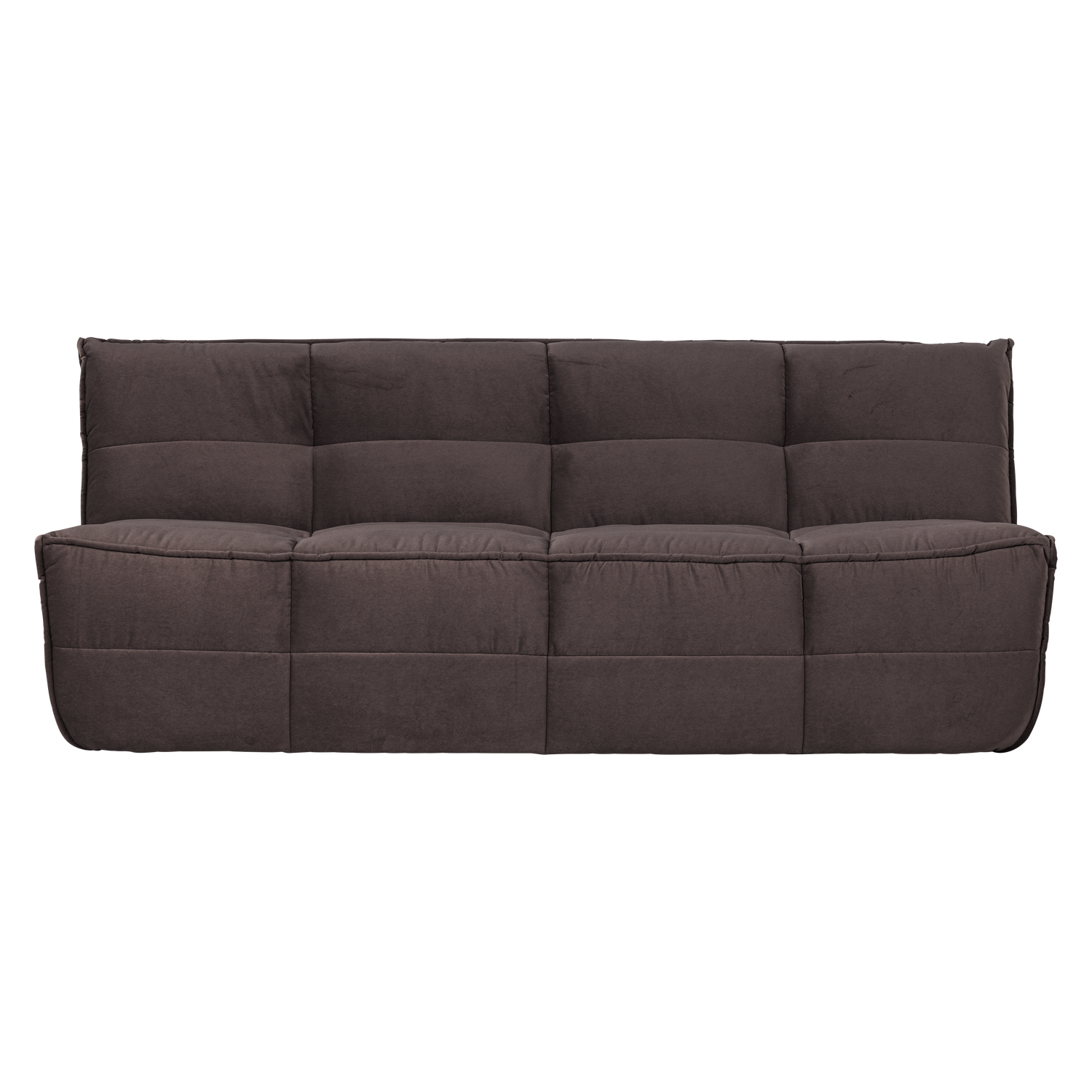 CLUSTER 3-SITZER SOFA SAMT SCHOKOLADEN BRAUN