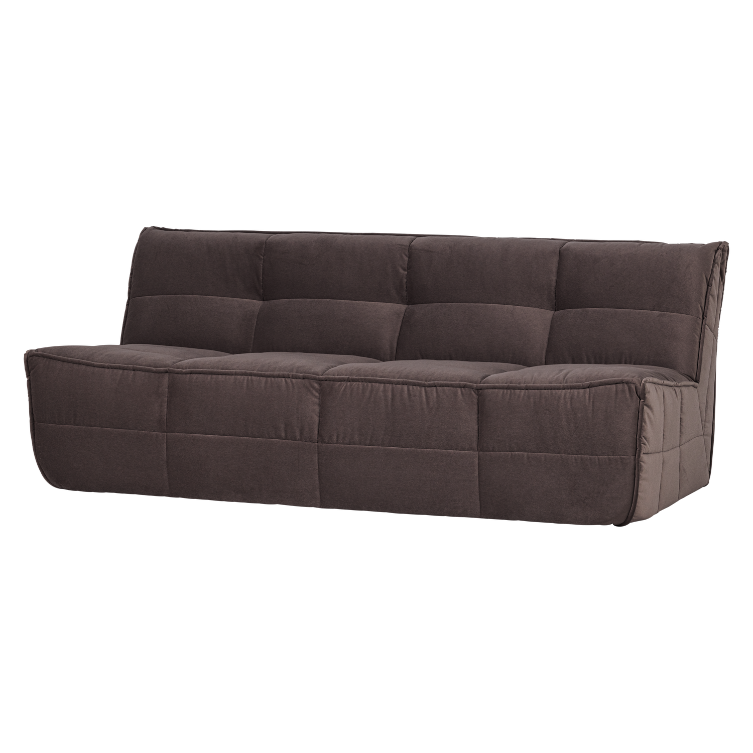 CLUSTER 3-SITZER SOFA SAMT SCHOKOLADEN BRAUN