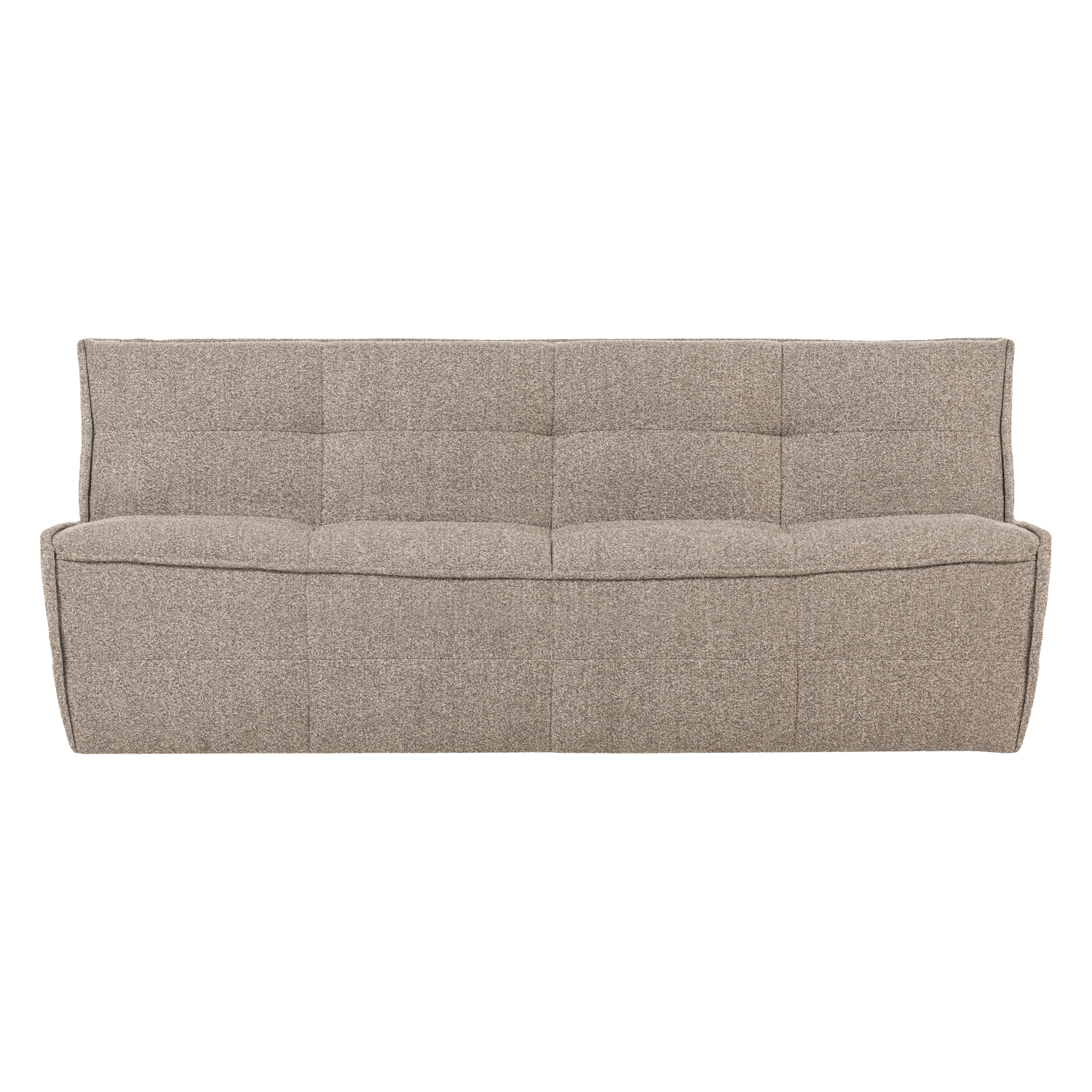 CLUSTER 3-SITZER SOFA BOUCLE KHAKI BRAUN