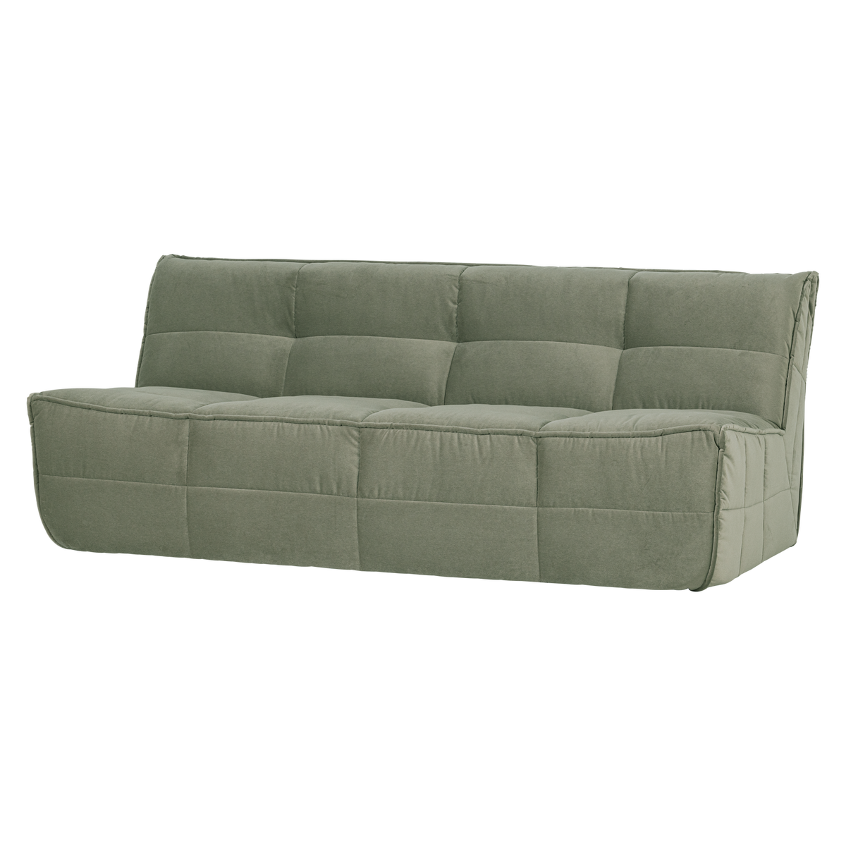 CLUSTER 3-SITZER SOFA SAMT PISTAZIEN GRÜN