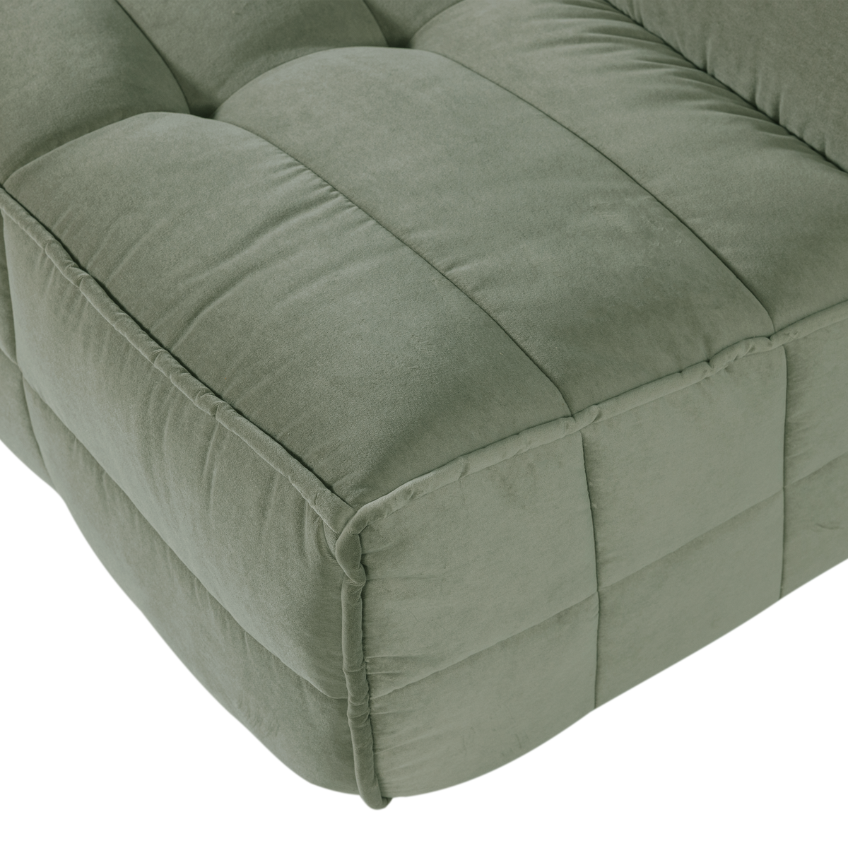 CLUSTER 3-SITZER SOFA SAMT PISTAZIEN GRÜN