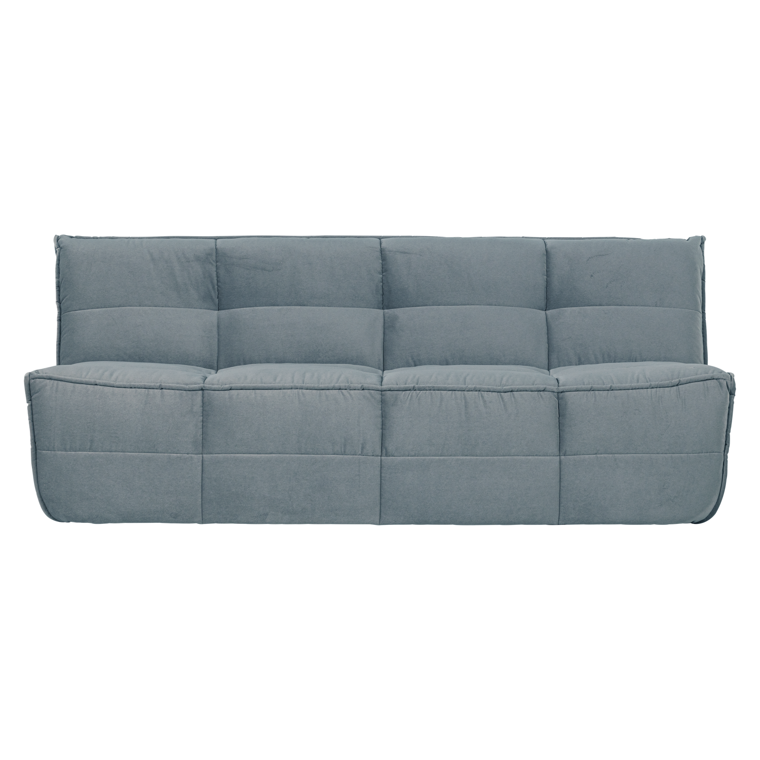 CLUSTER 3-SITZER SOFA SAMT TURQUOISE BLAU