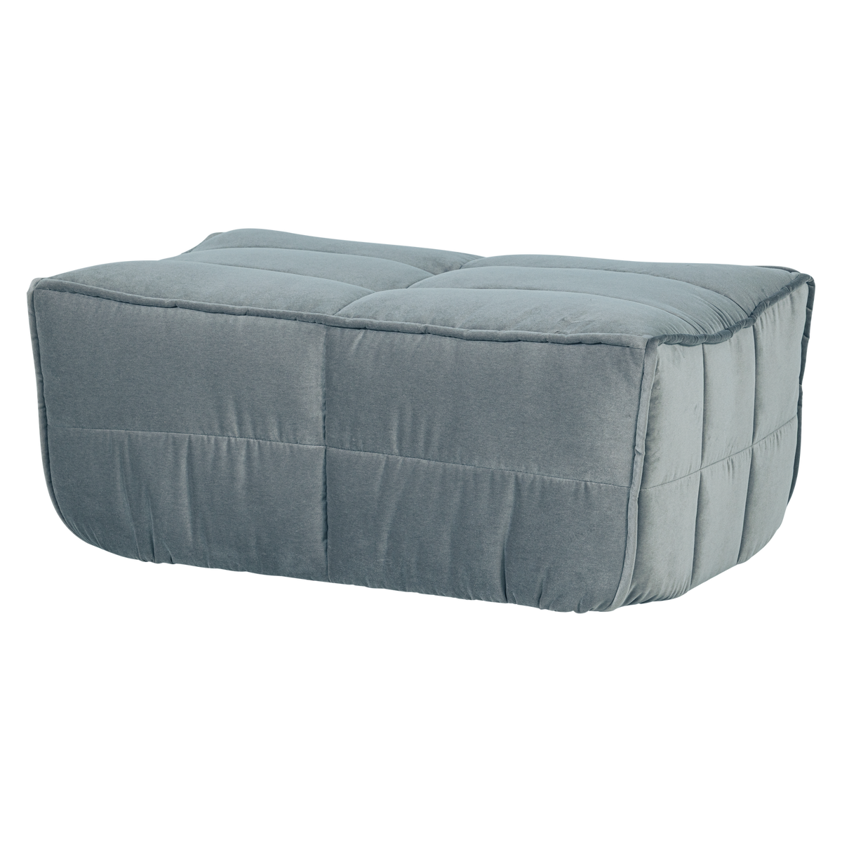 CLUSTER HOCKER SAMT TURQUOISE BLAU