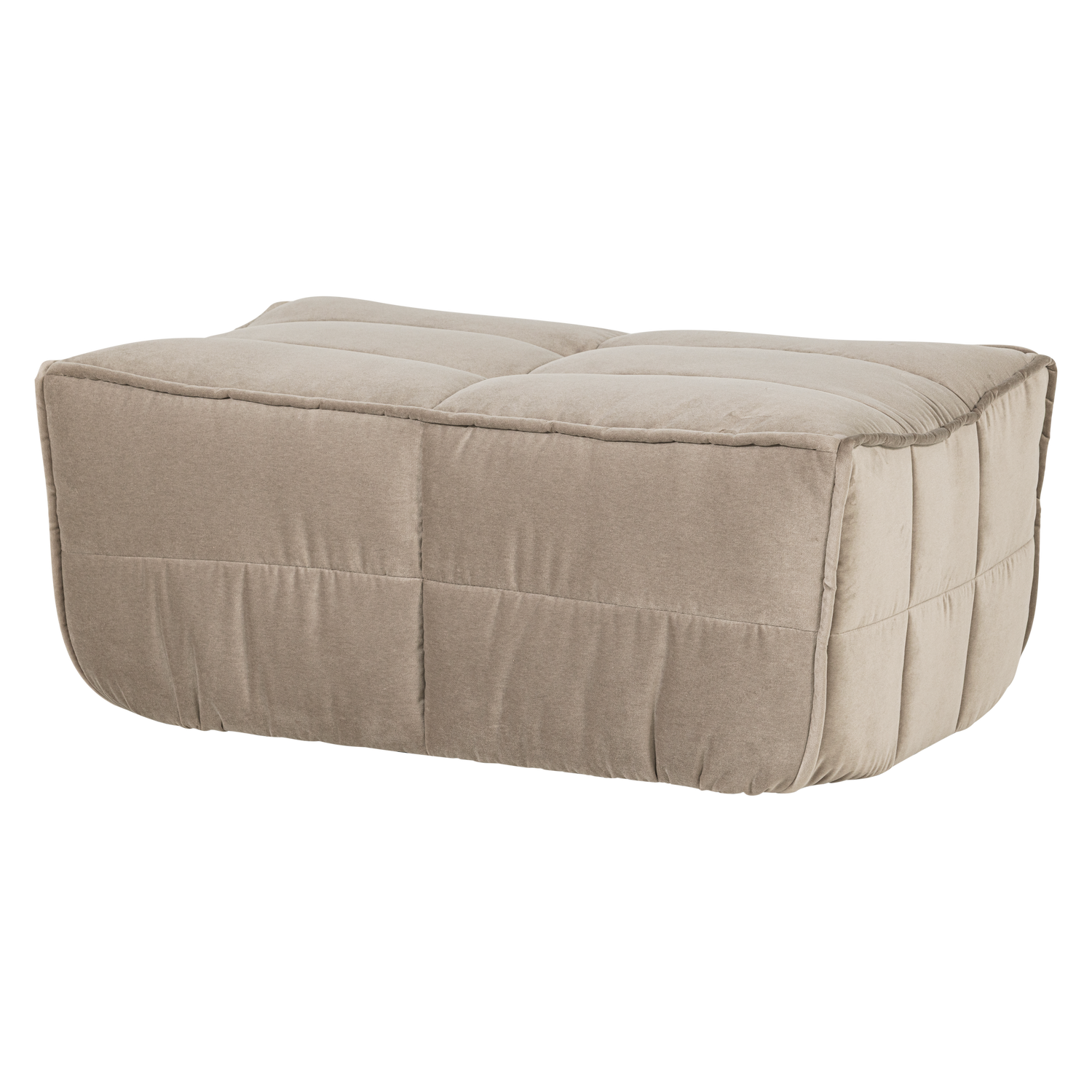 CLUSTER HOCKER SAMT WARMES TAUPE