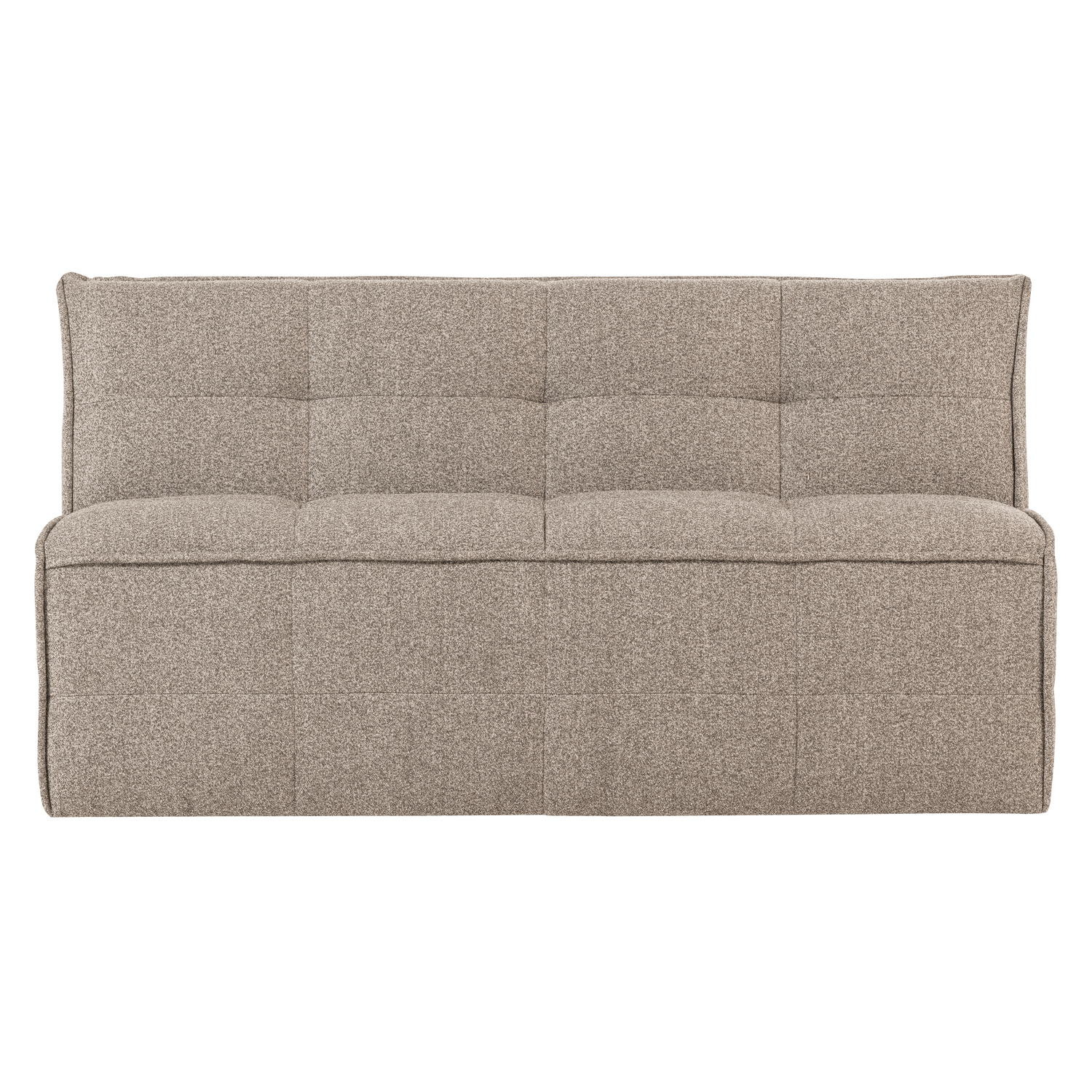 CLUSTER ESSBANK MIT RÜCKENLEHN BOUCLE KHAKI BRAUN