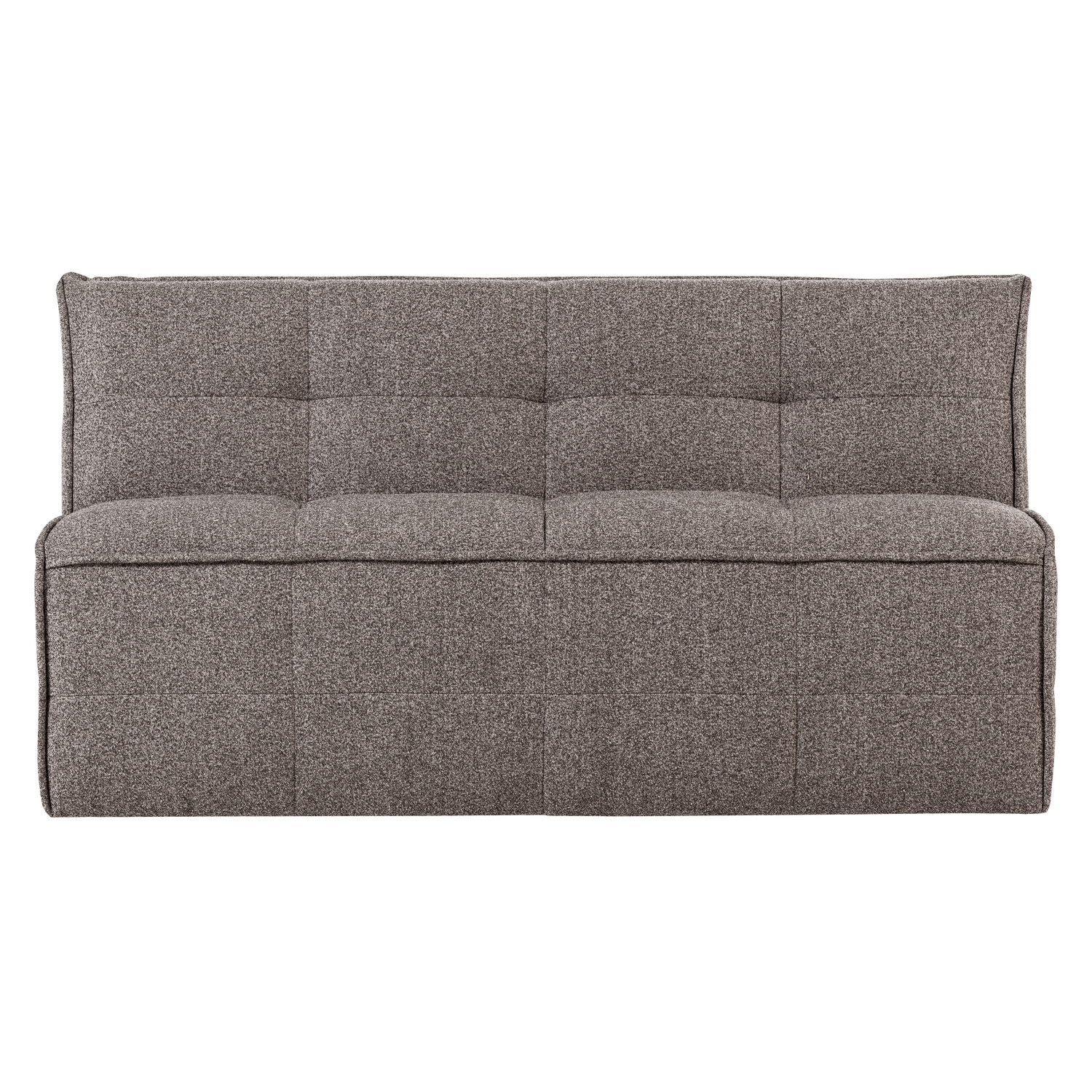 CLUSTER ESSBANK MIT RÜCKENLEHN BOUCLE MITTELBRAUN