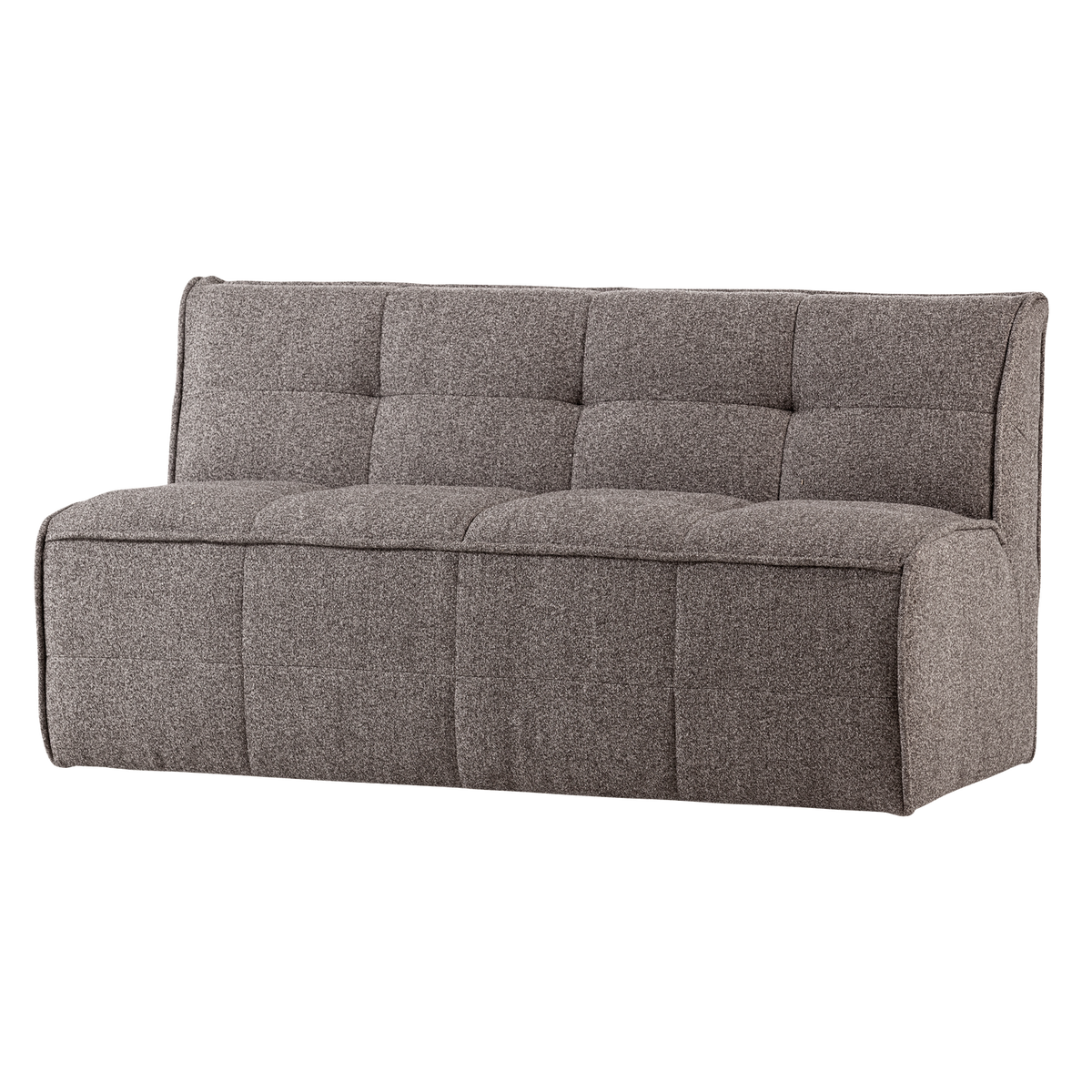 CLUSTER ESSBANK MIT RÜCKENLEHN BOUCLE MITTELBRAUN