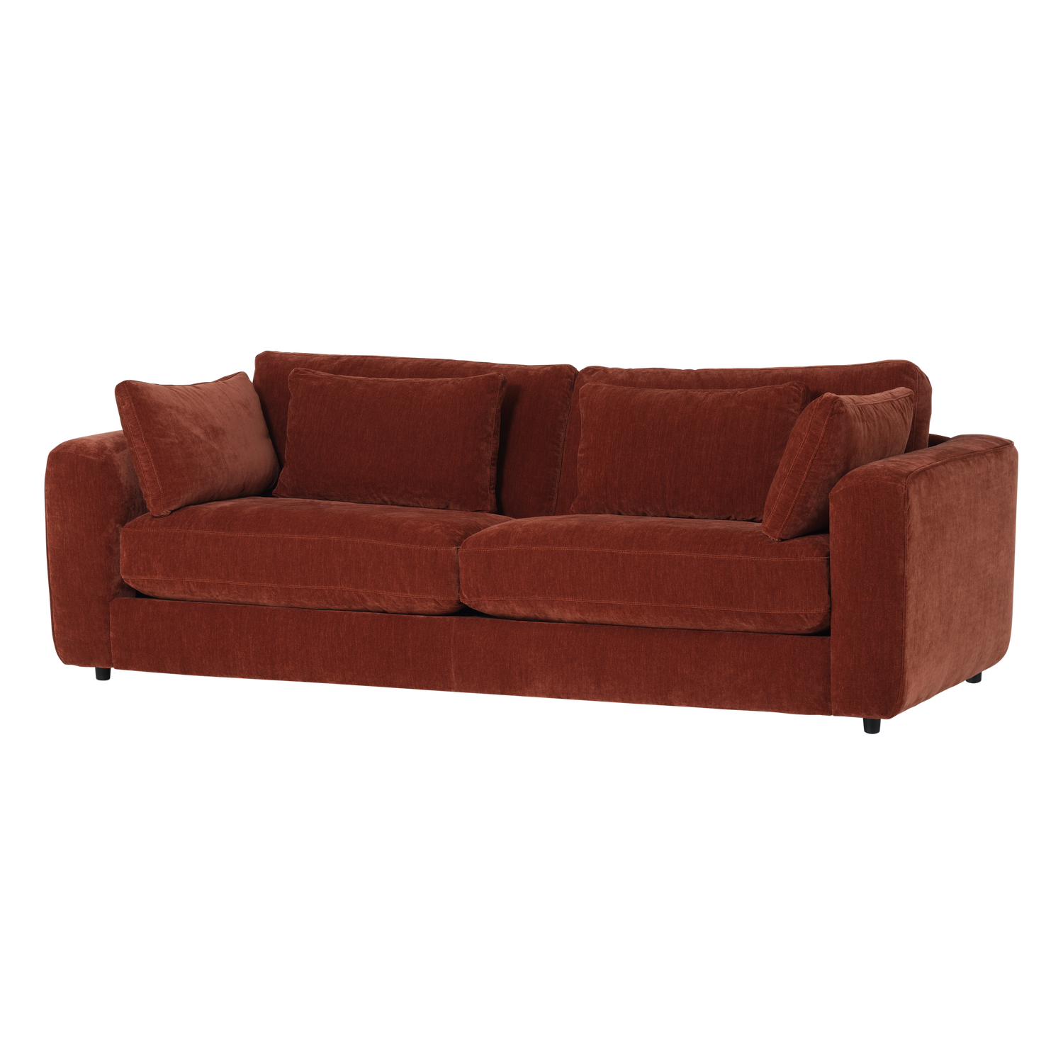 CHUNKY 3-SITZER SOFA CHENILLE BRAUN