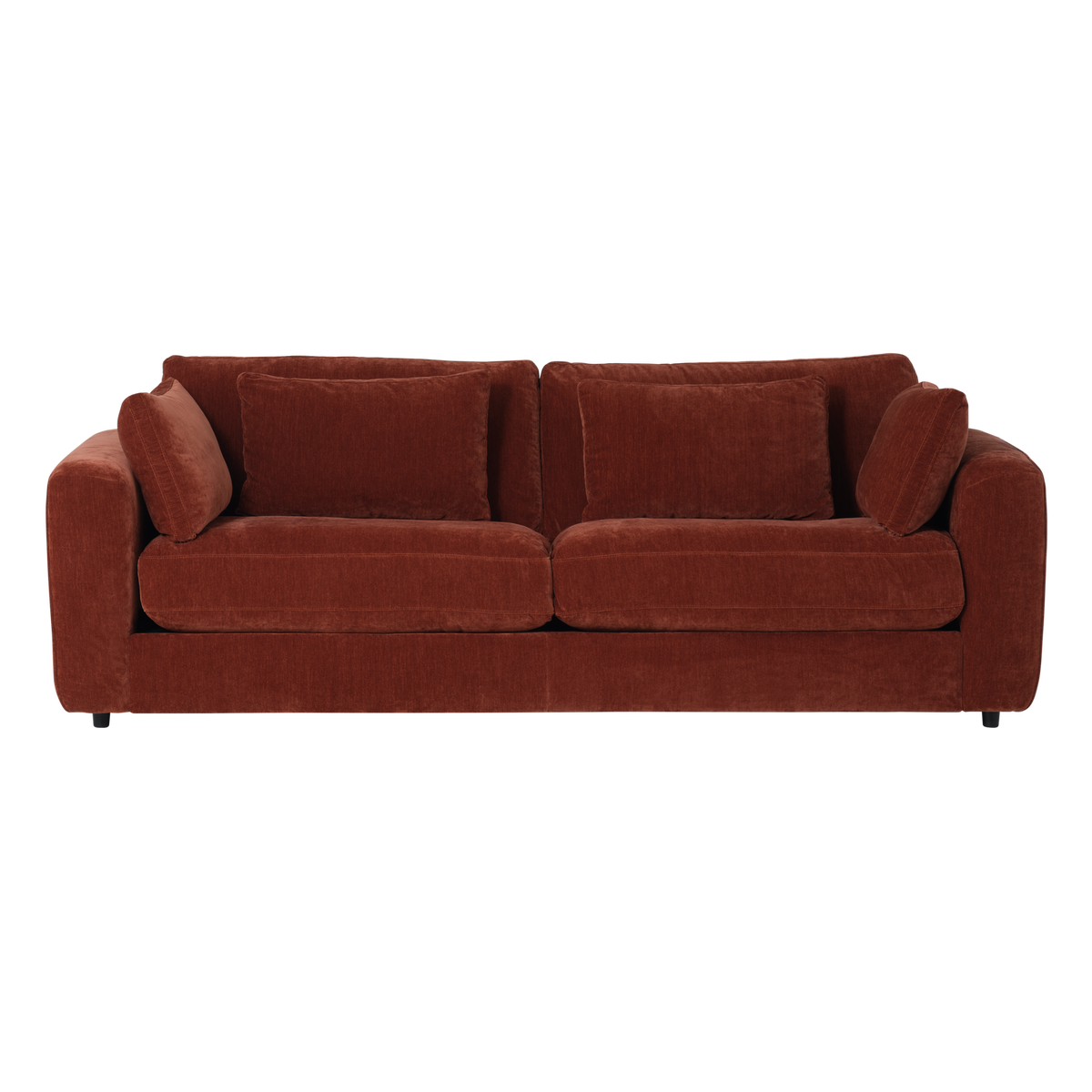 CHUNKY 3-SITZER SOFA CHENILLE BRAUN