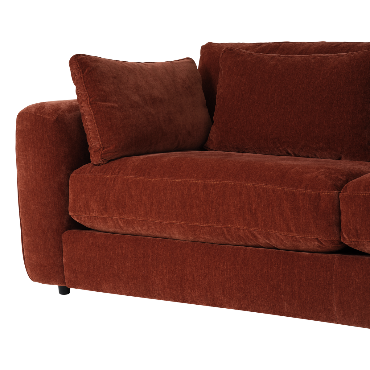 CHUNKY 3-SITZER SOFA CHENILLE BRAUN