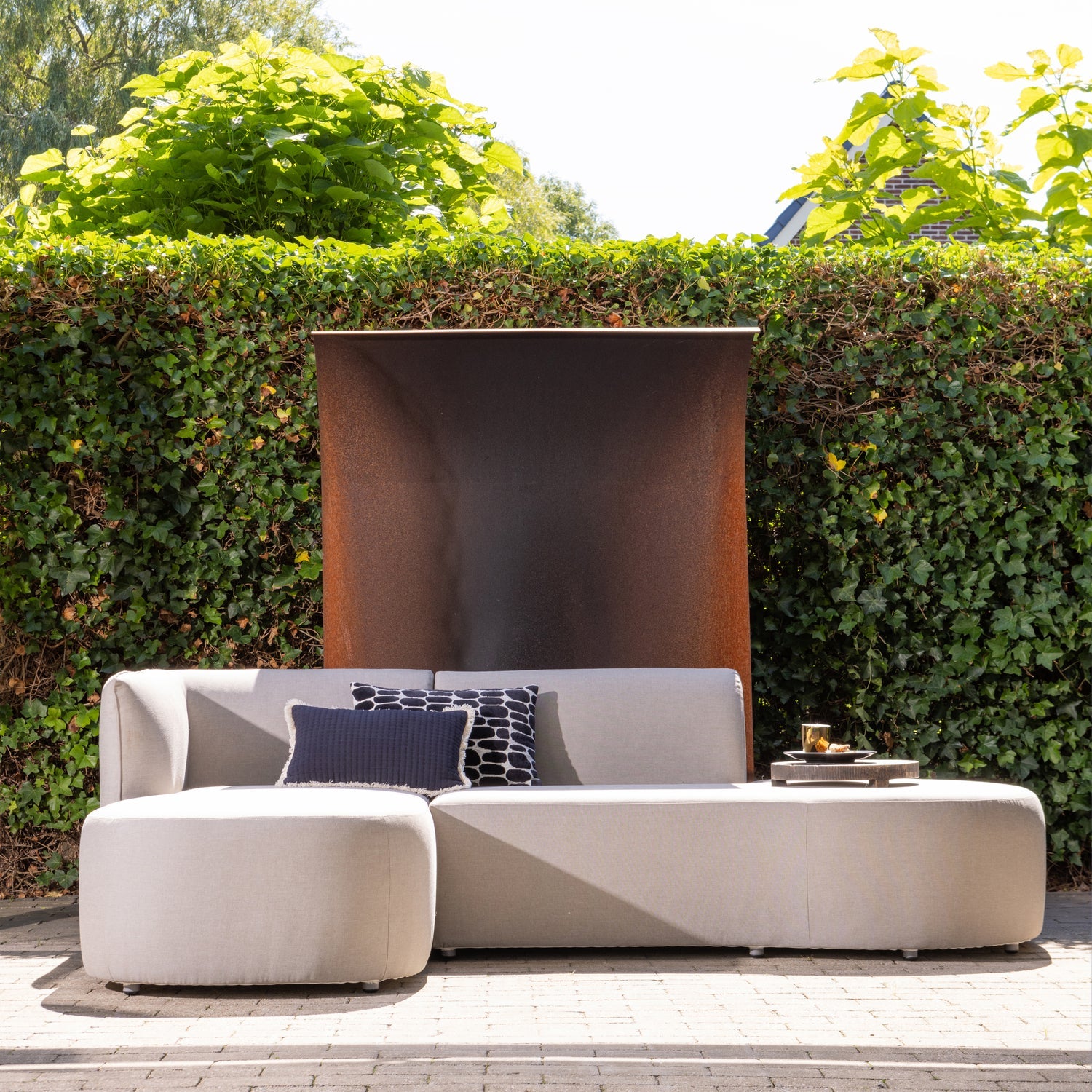 CHIOS GARTEN LOUNGESET ORGANISCH LINKS SAND