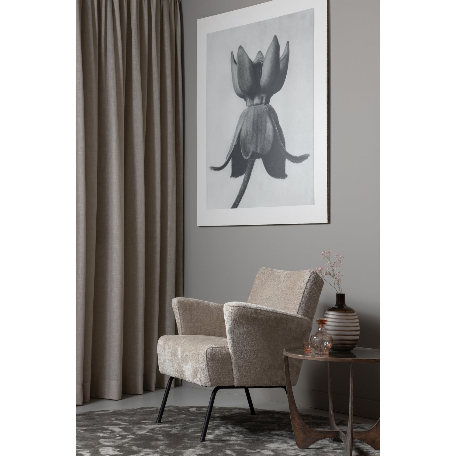 MUSE SESSEL GROssER GEWEBTES STOFF NATUREL