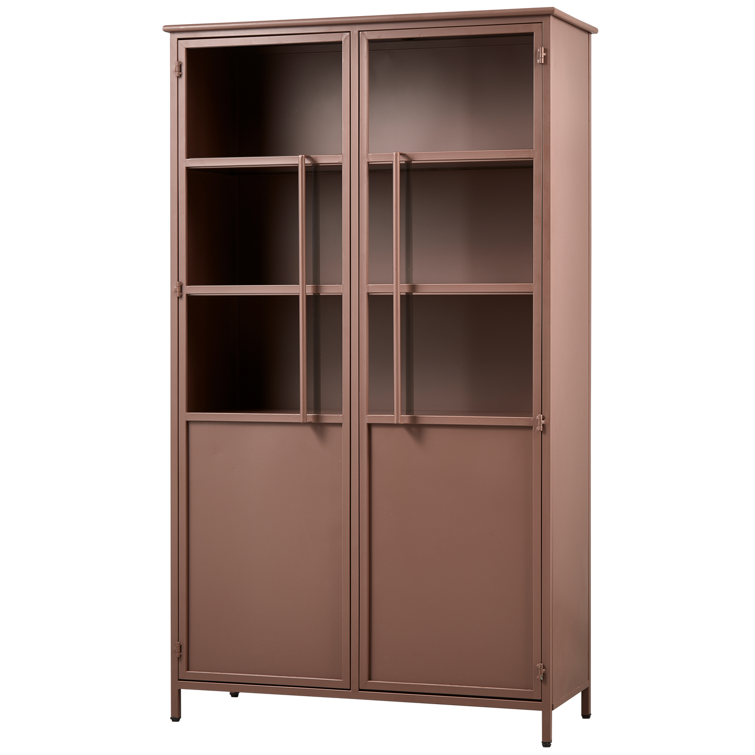 EXHIBIT VITRINE SCHRANK METALL TAN