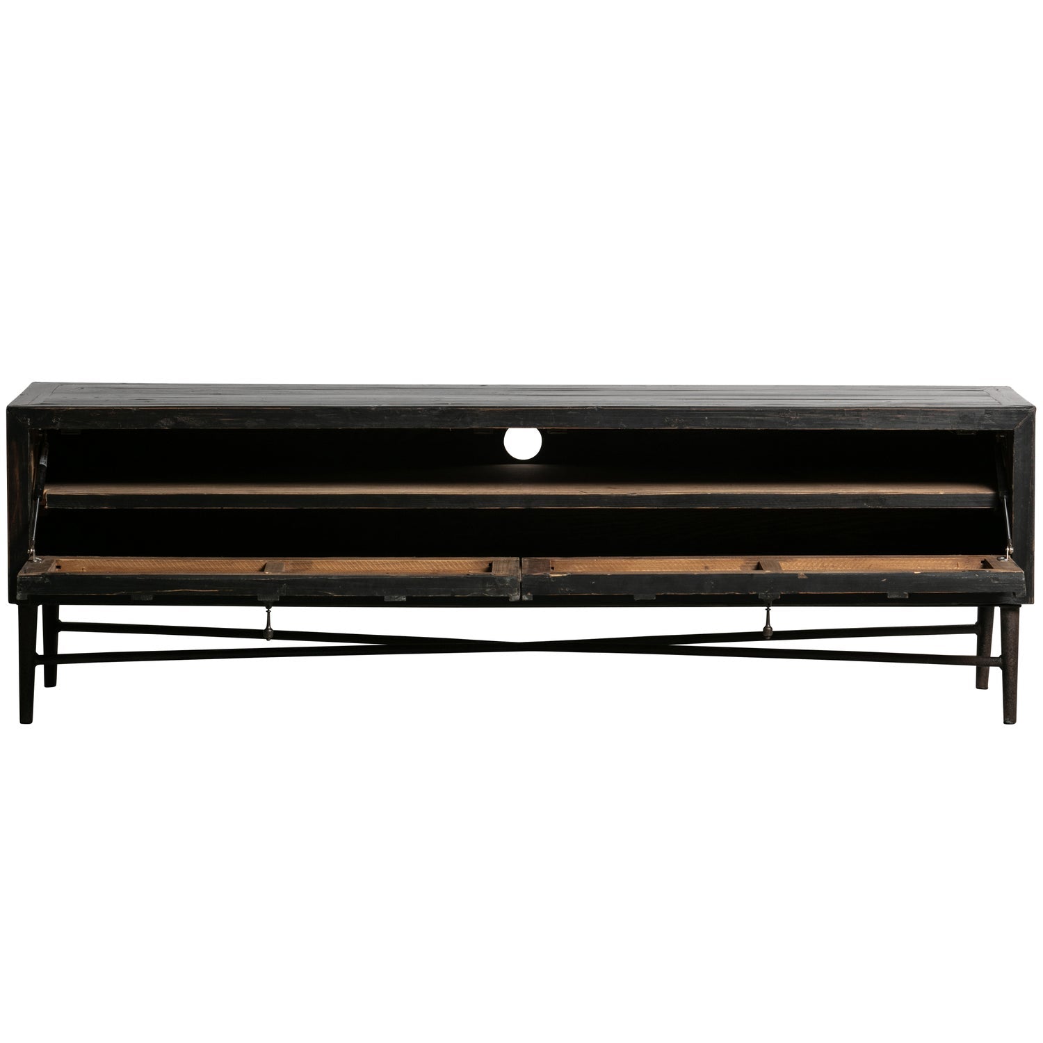 BEQUEST TV-MOBEL HOLZ SCHWARZ 160 CM