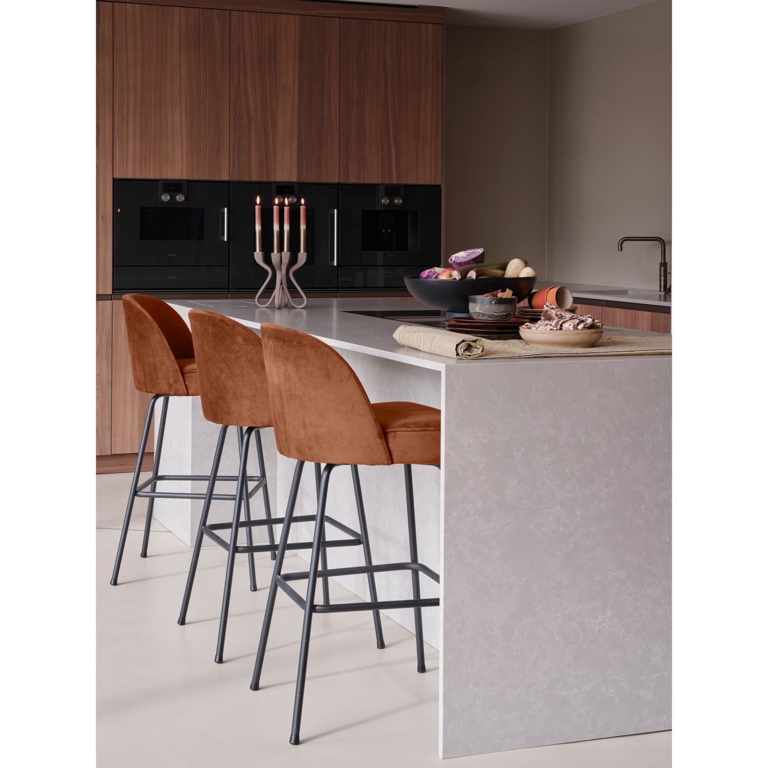 VOGUE BARHOCKER 80CM SAMT RUST