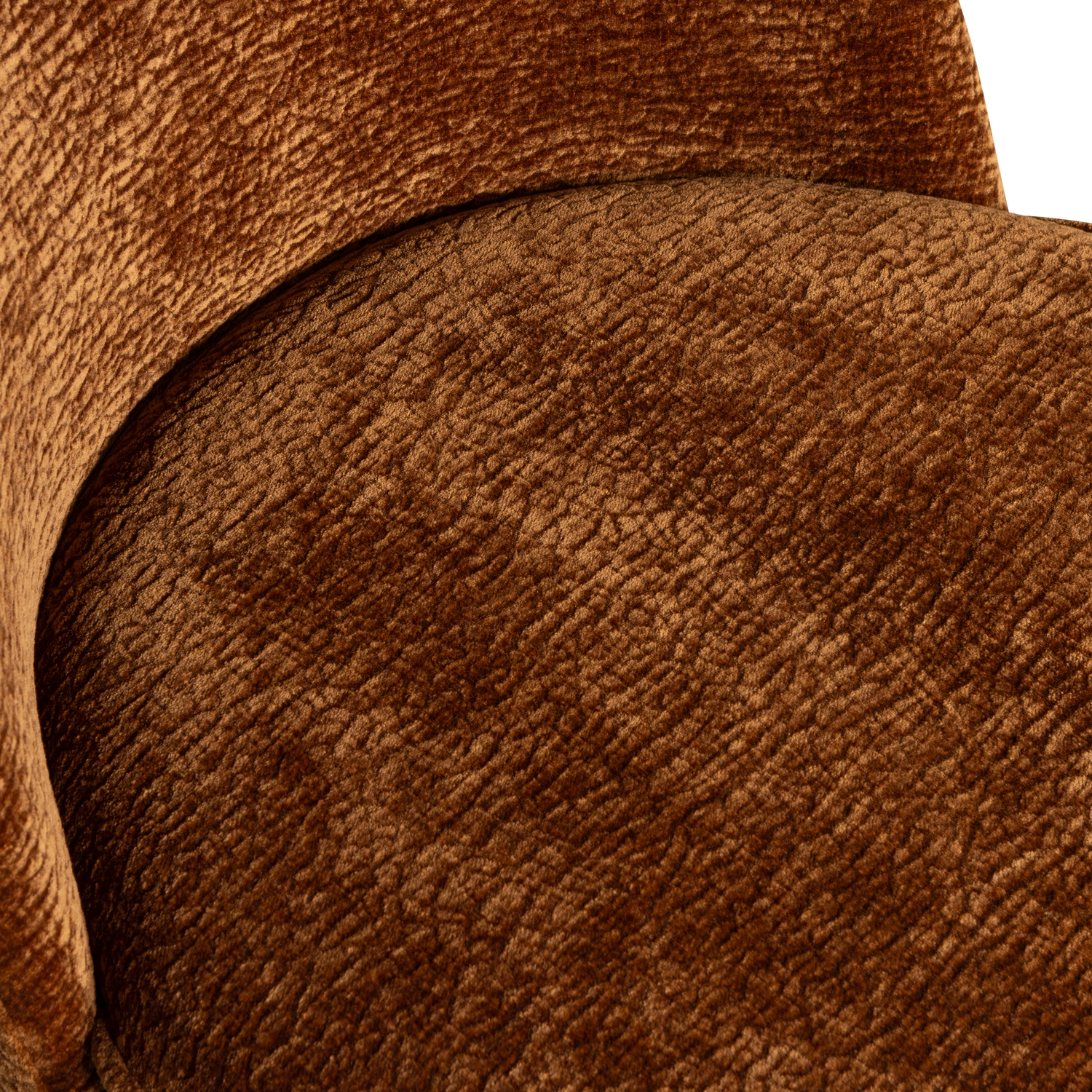 VOGUE BARHOCKER 65CM STRUCTURE 3D CHENILLE MITTELBRAUN