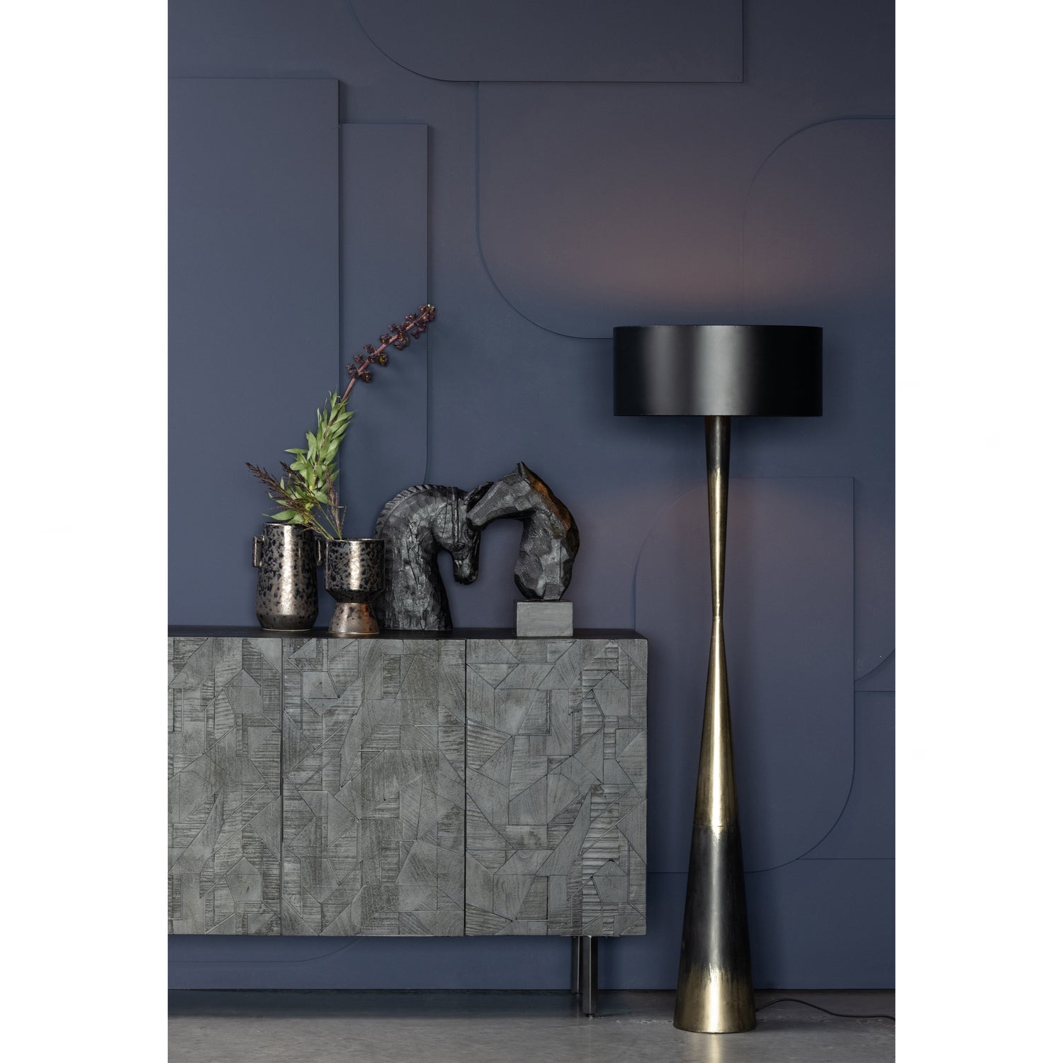 COUNTER KOMMODE HOLZ SCHWARZ