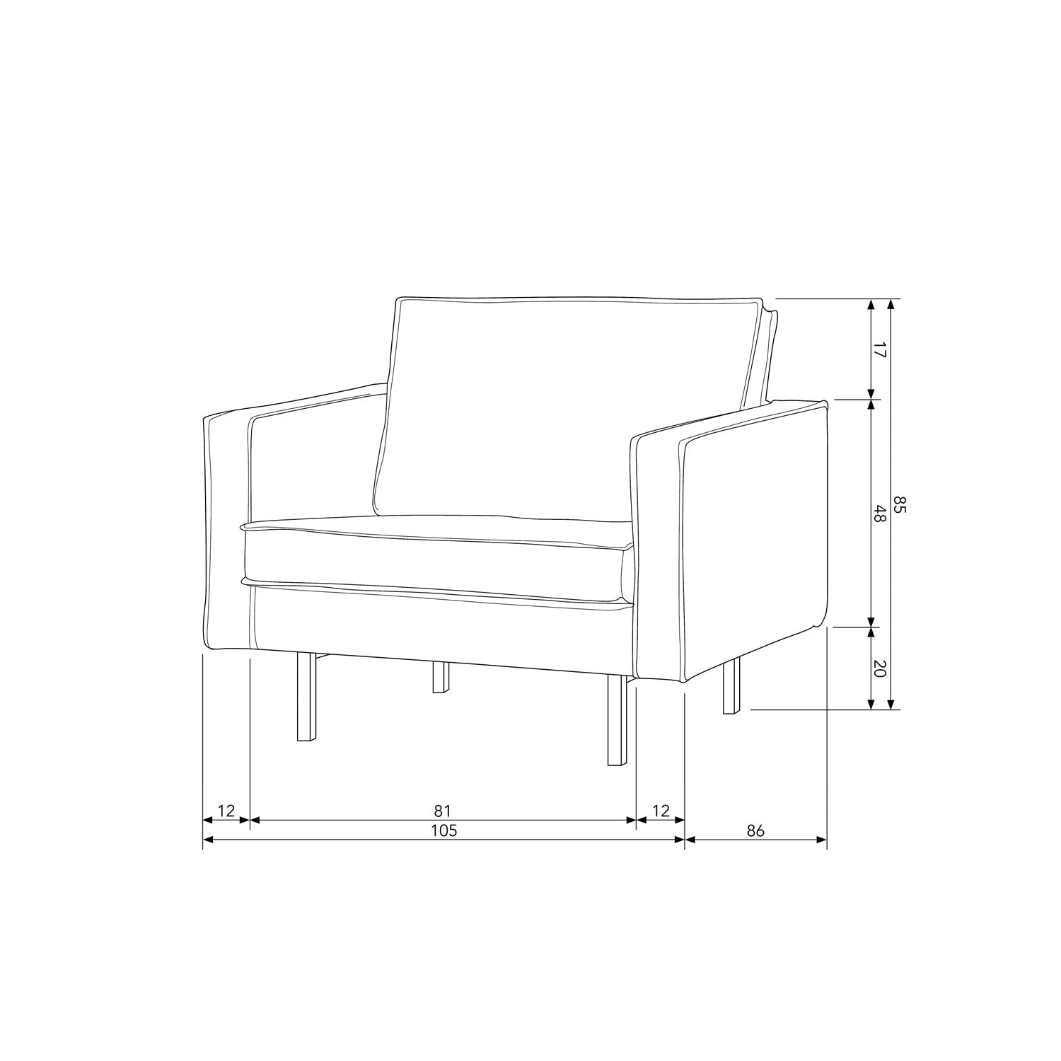 RODEO SESSEL VELVET HONIGGELB