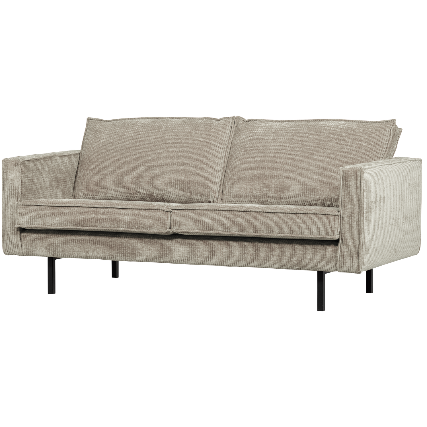 RODEO 2,5-SITZER SOFA GERIPPTER STOFF DUNKLER SAND
