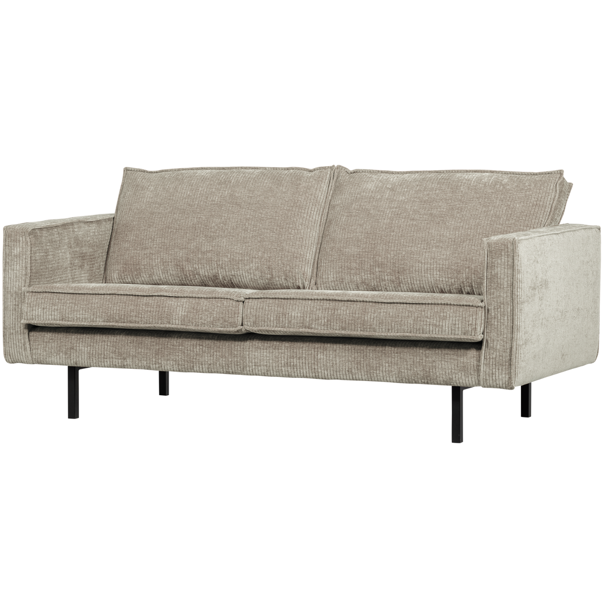 RODEO 2,5-SITZER SOFA GERIPPTER STOFF DUNKLER SAND