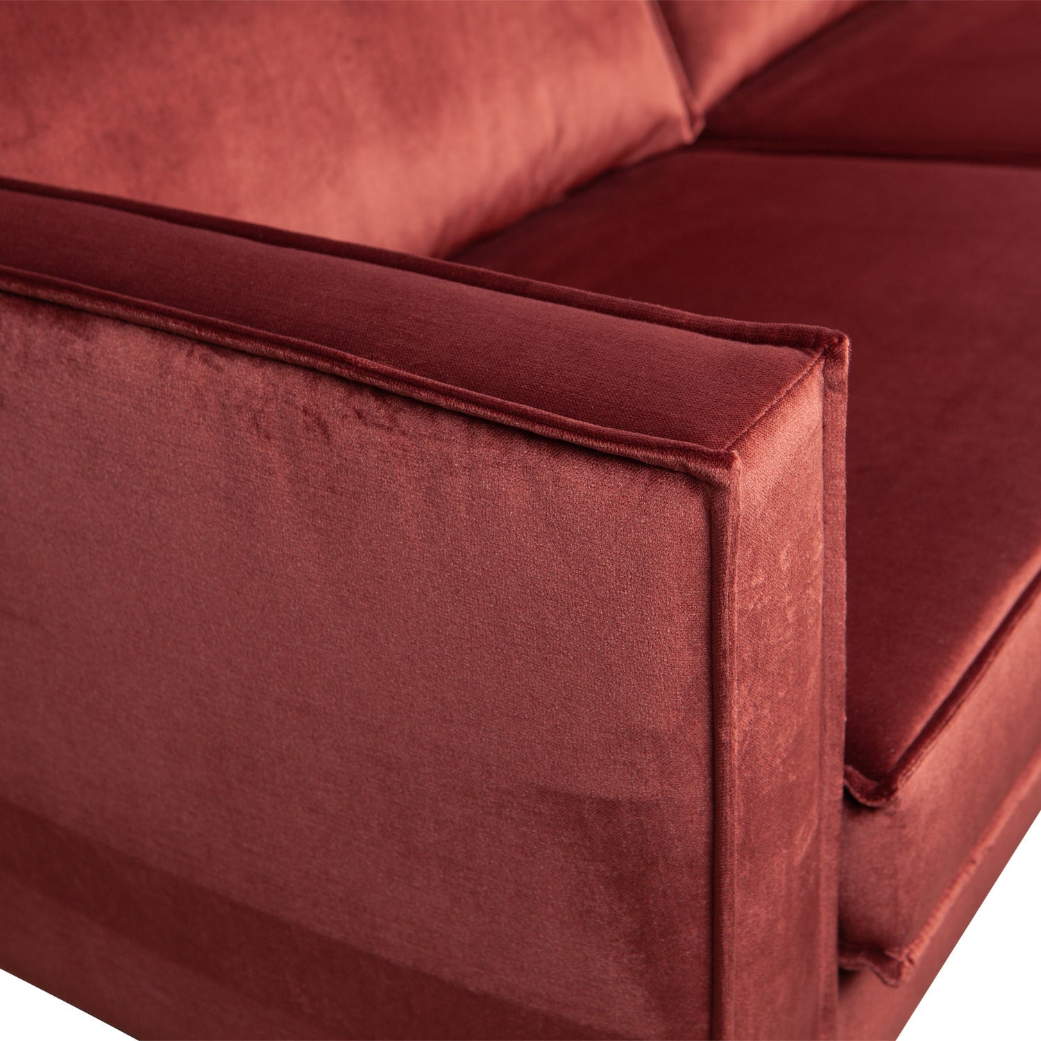 RODEO CHAISE LONGUE RECHTS VELVET KASTANIE
