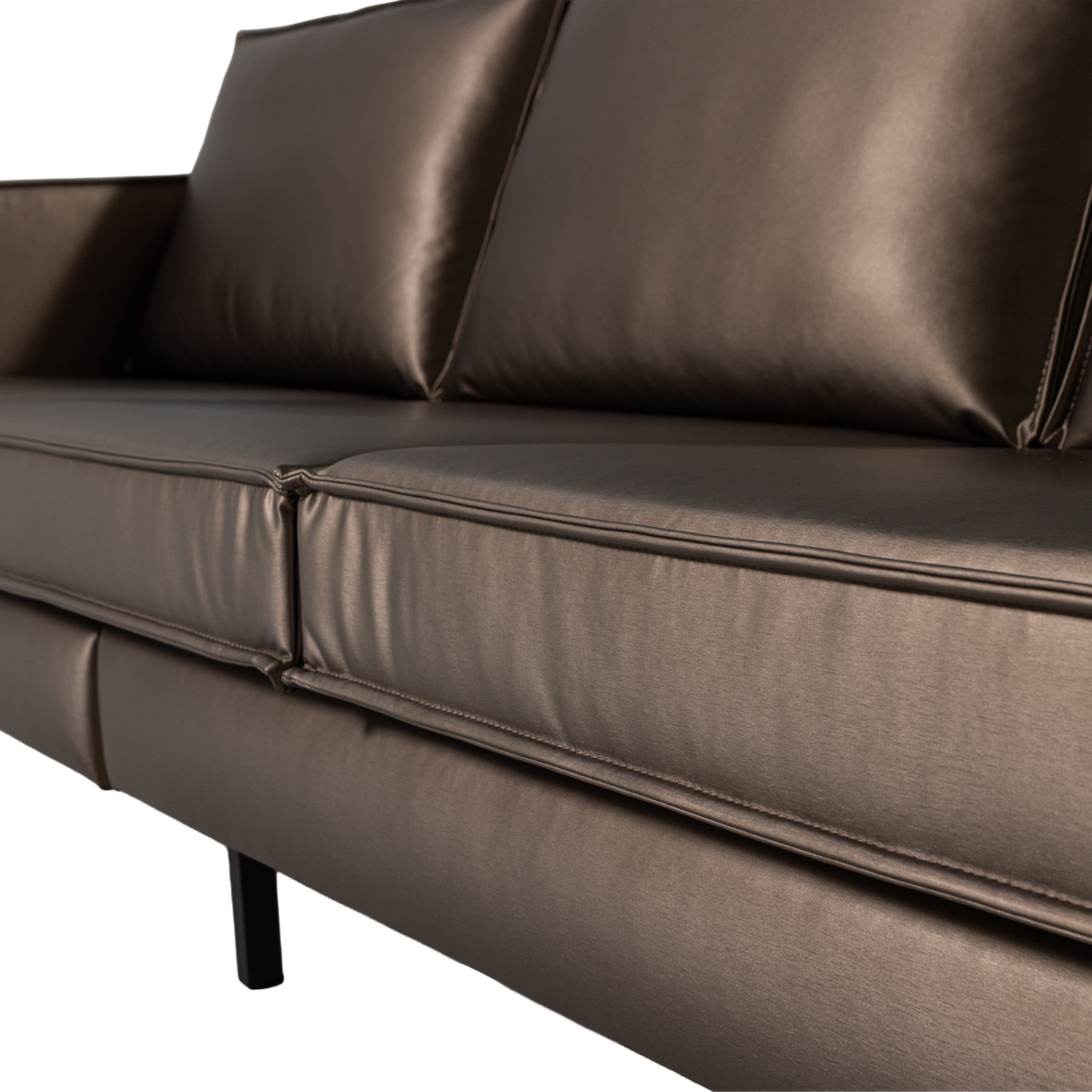 RODEO SOFA 3-SITZER METALLIC COPPER BRAUN