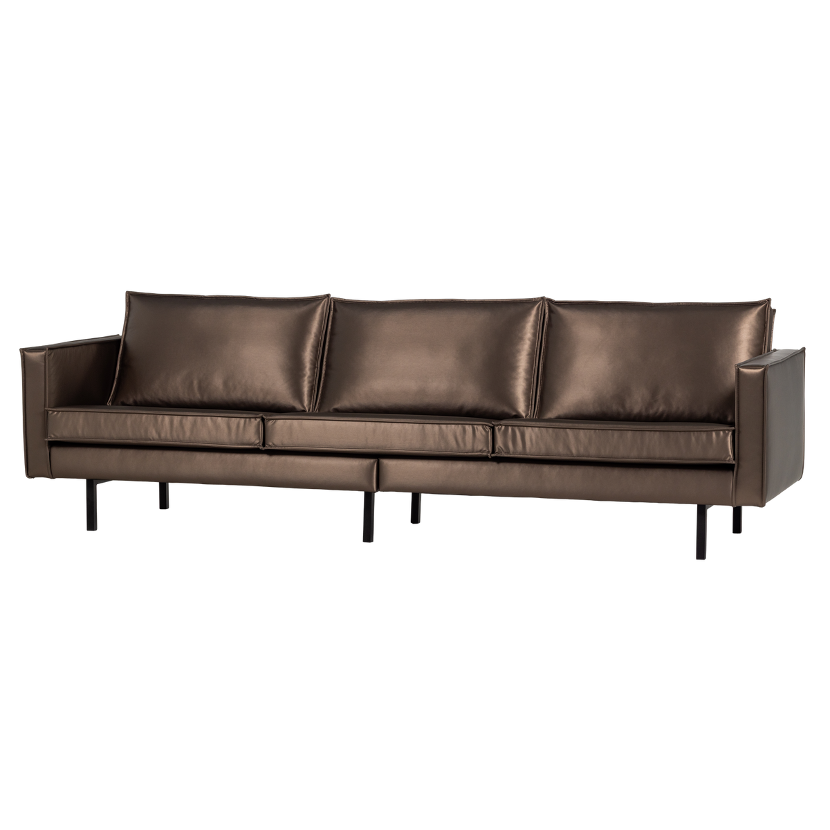 RODEO SOFA 3-SITZER METALLIC COPPER BRAUN
