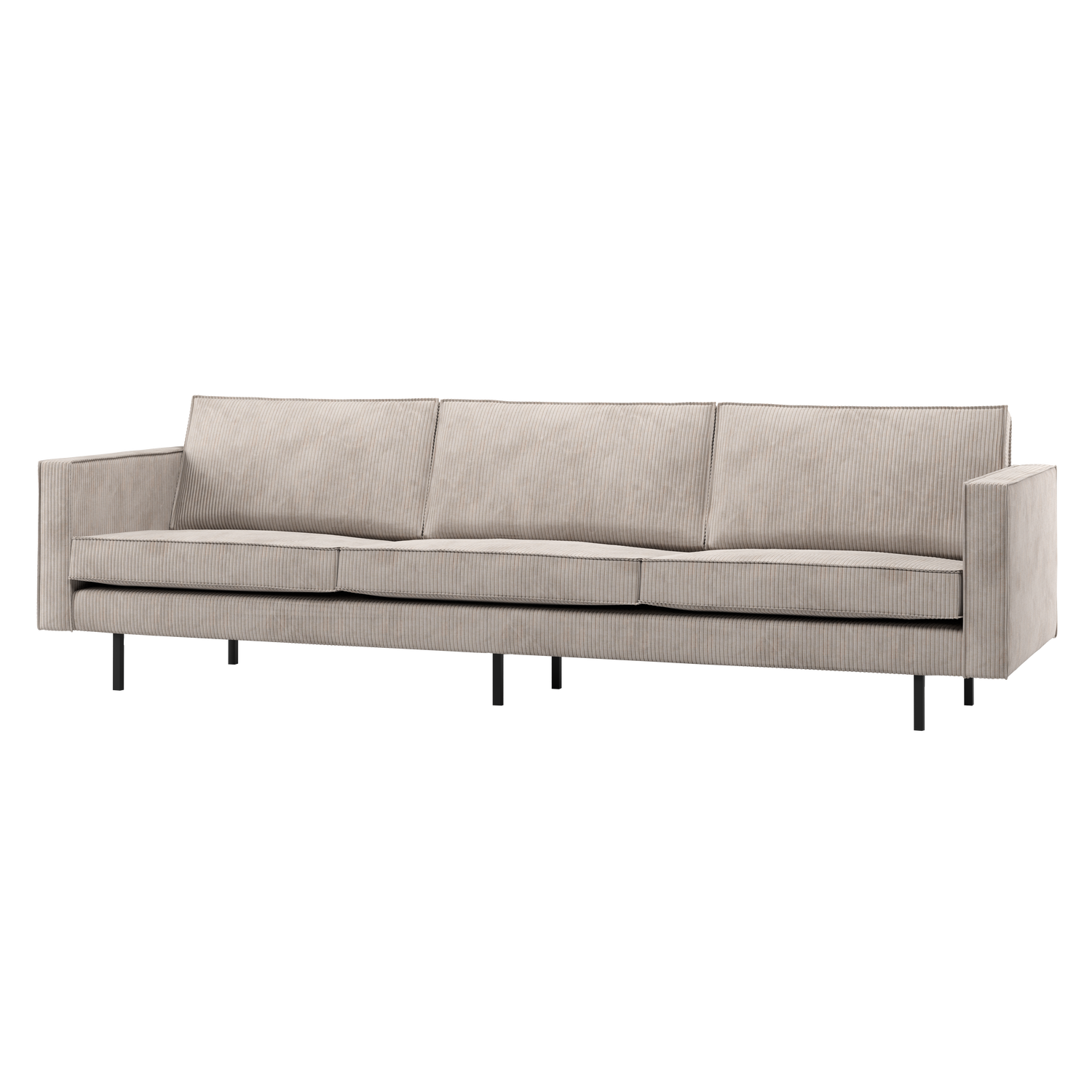 RODEO SOFA 3-SITZER GERIPPTER ECRU