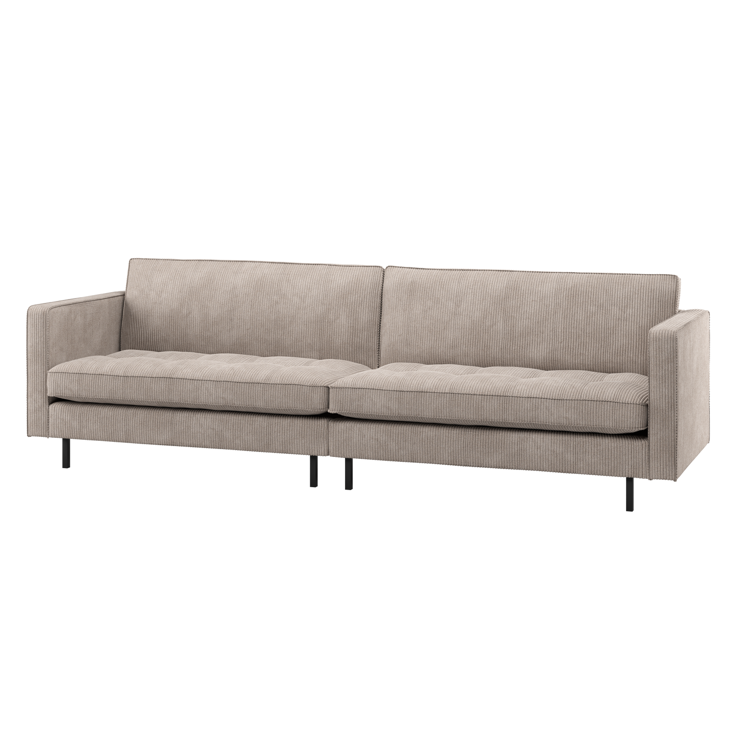 RODEO CLASSIC 3-SITZER SOFA GERIPPTER STOFF DUNKELSAND