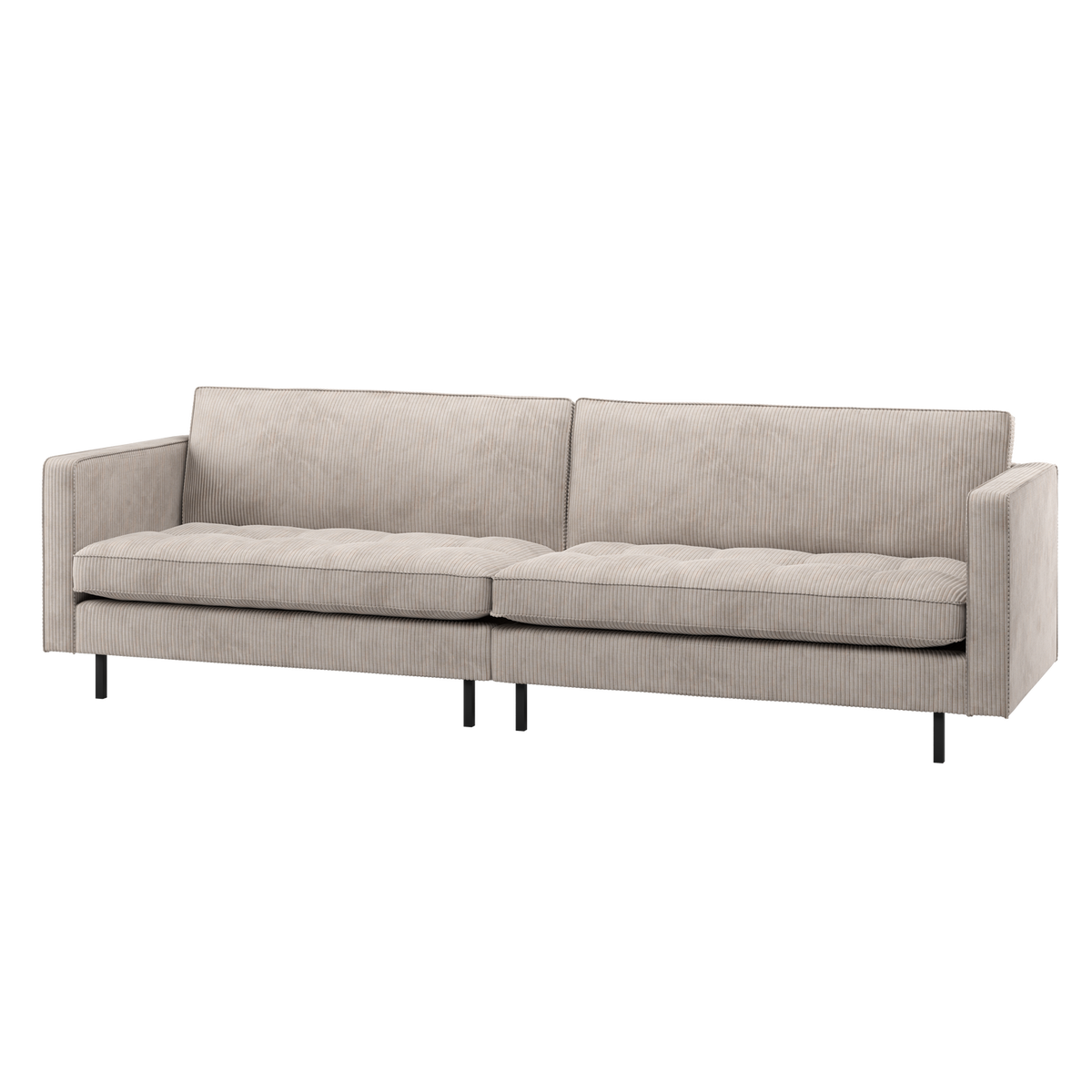 RODEO CLASSIC 3-SITZER SOFA GERIPPTER STOFF ECRU
