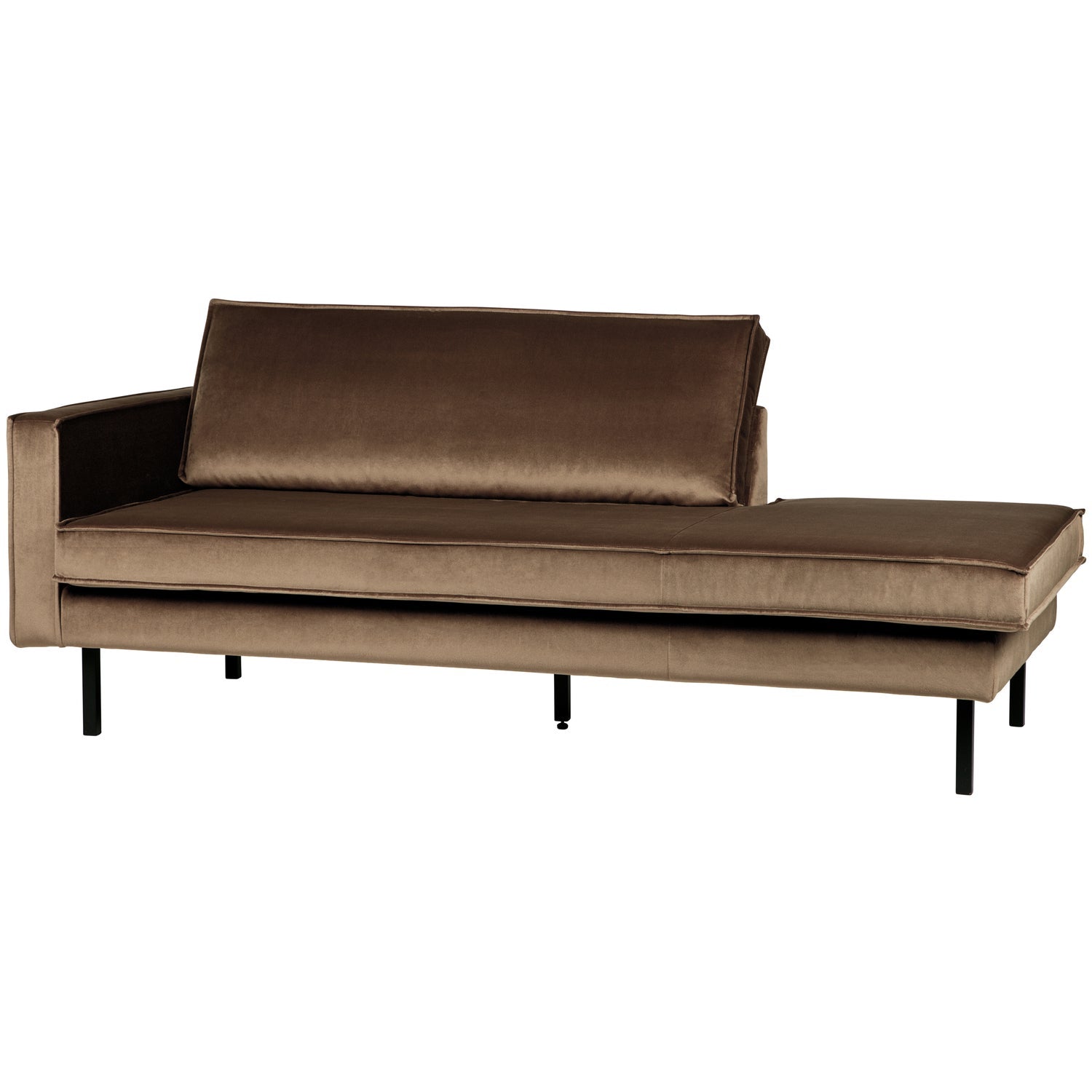 RODEO DAYBED LEFT VELVET TAUPE