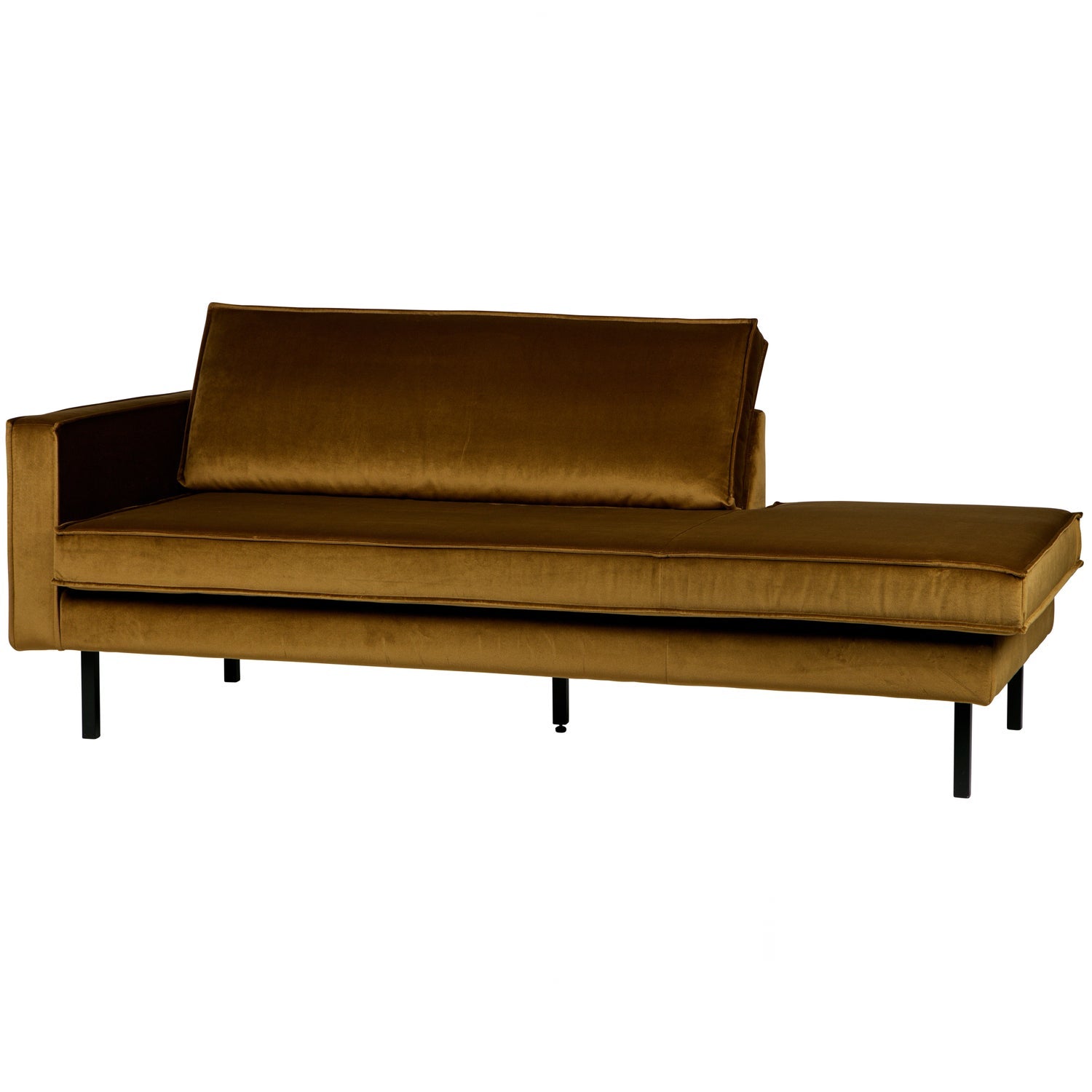 RODEO DAYBED LEFT VELVET HONIGGELB