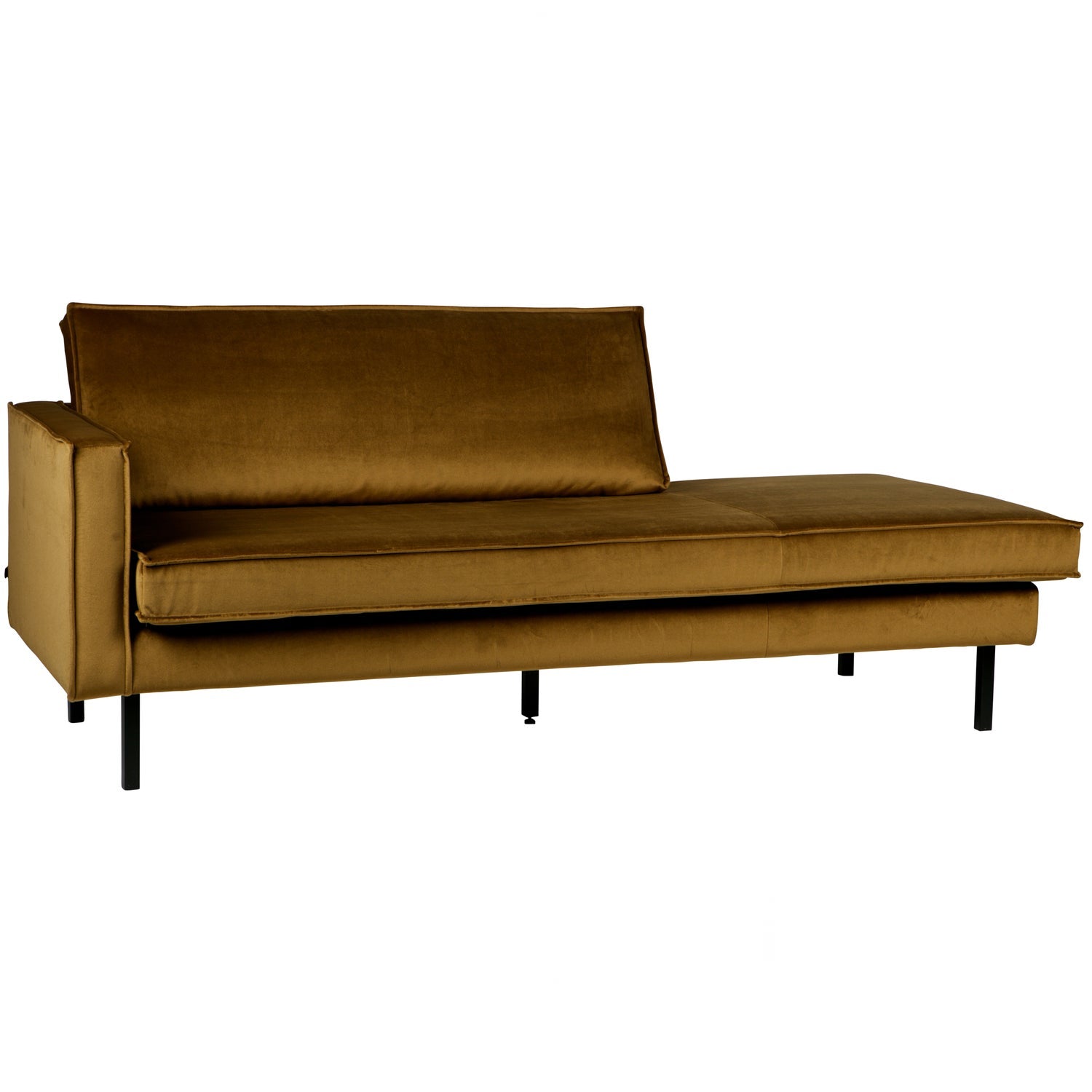 RODEO DAYBED LEFT VELVET HONIGGELB