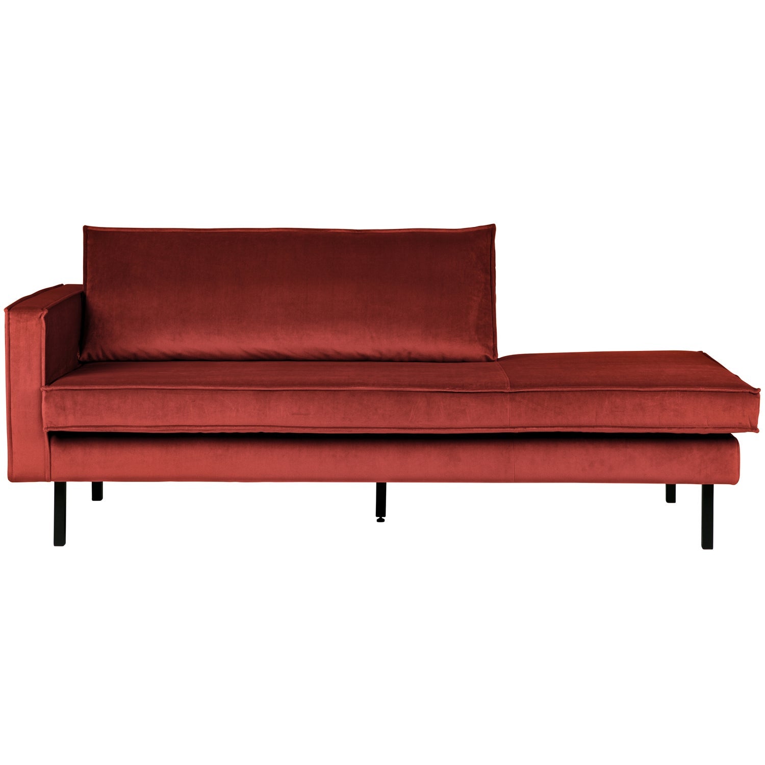 RODEO DAYBED LEFT VELVET KASTANIE