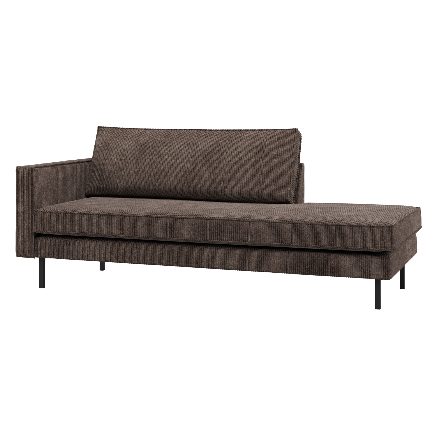 RODEO DAYBED LINKS GERIPPTER STOFF BRAUN