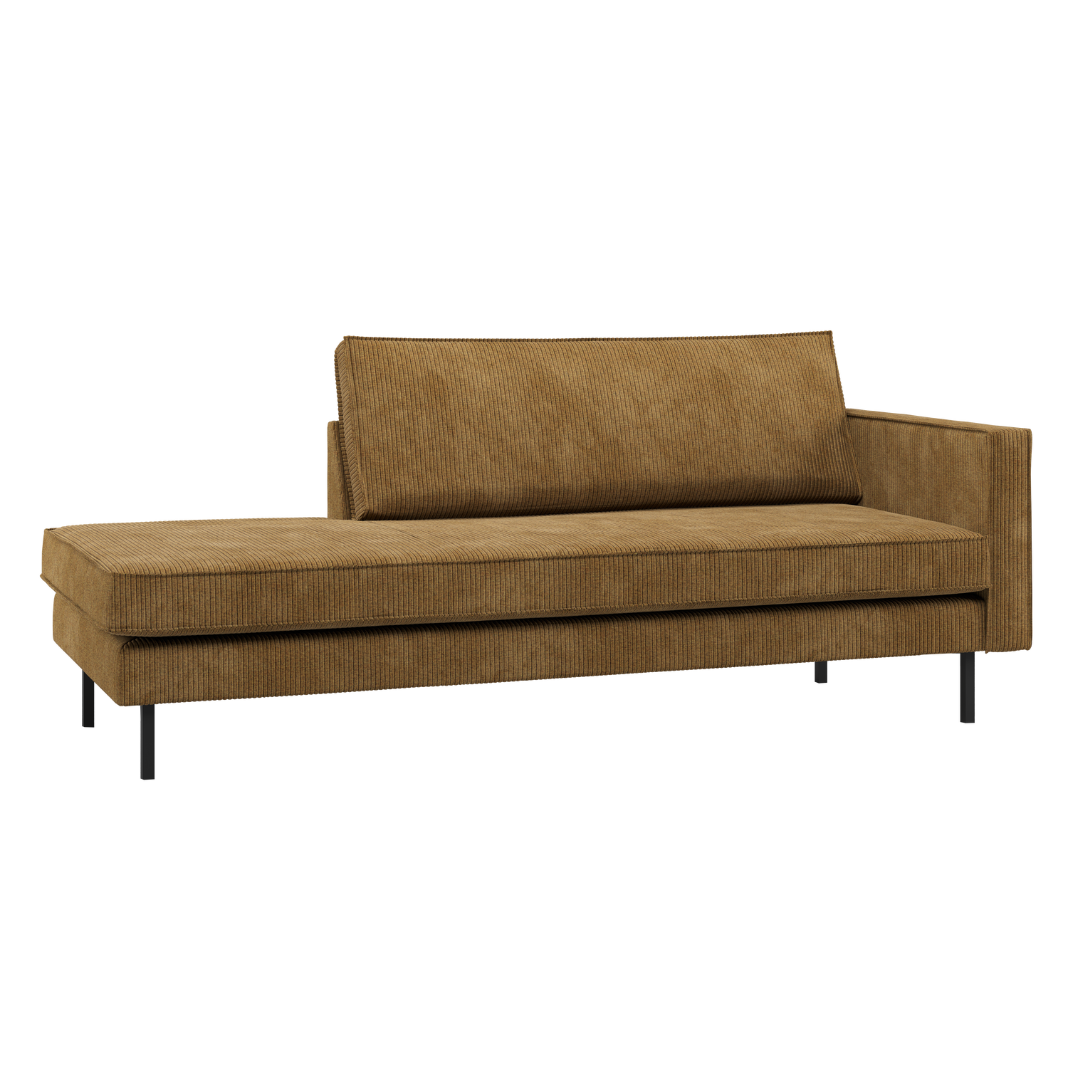 RODEO DAYBED RECHTS GERIPPTER STOFF HONINGELB