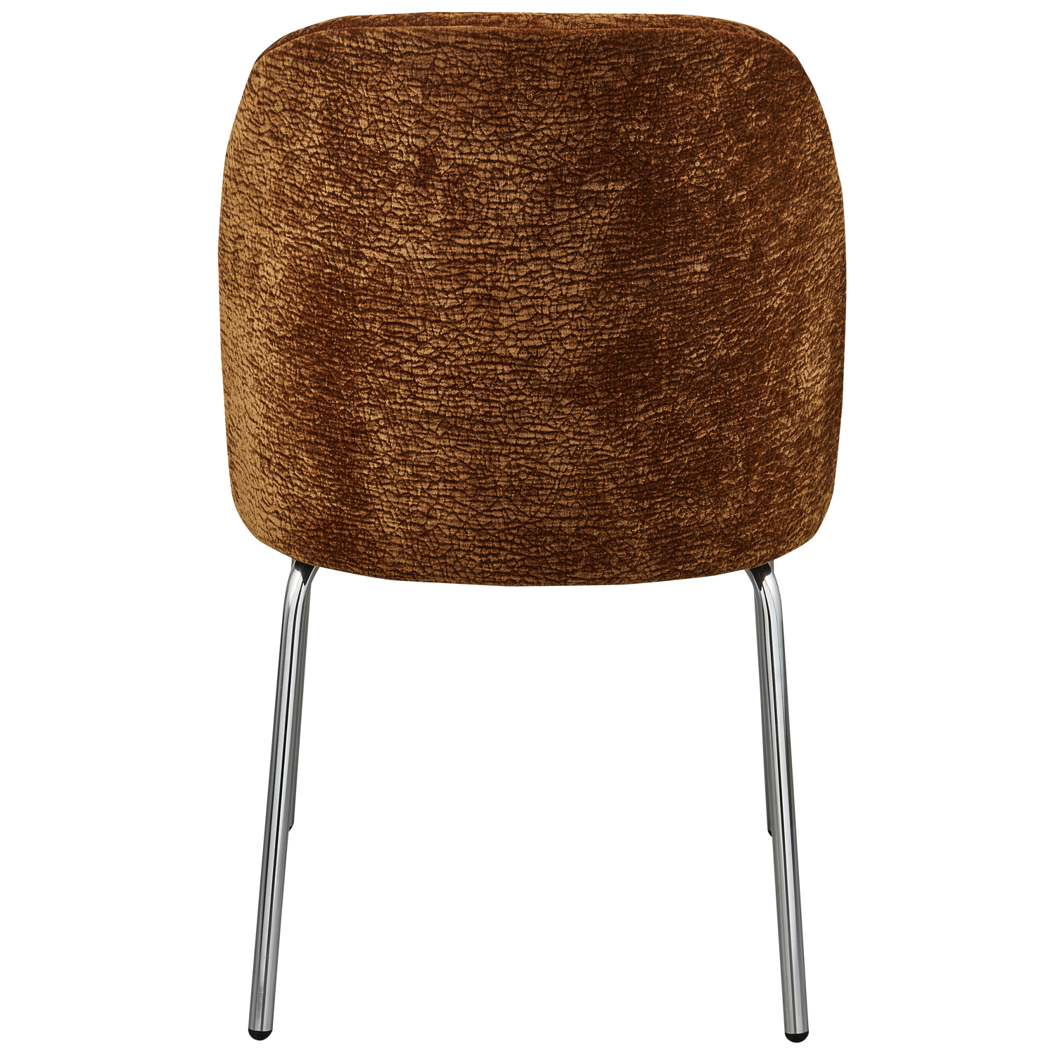 VOGUE ESSZIMMERSTUHL 3D CHENILLE MITTELBRAUN CHROME LEG