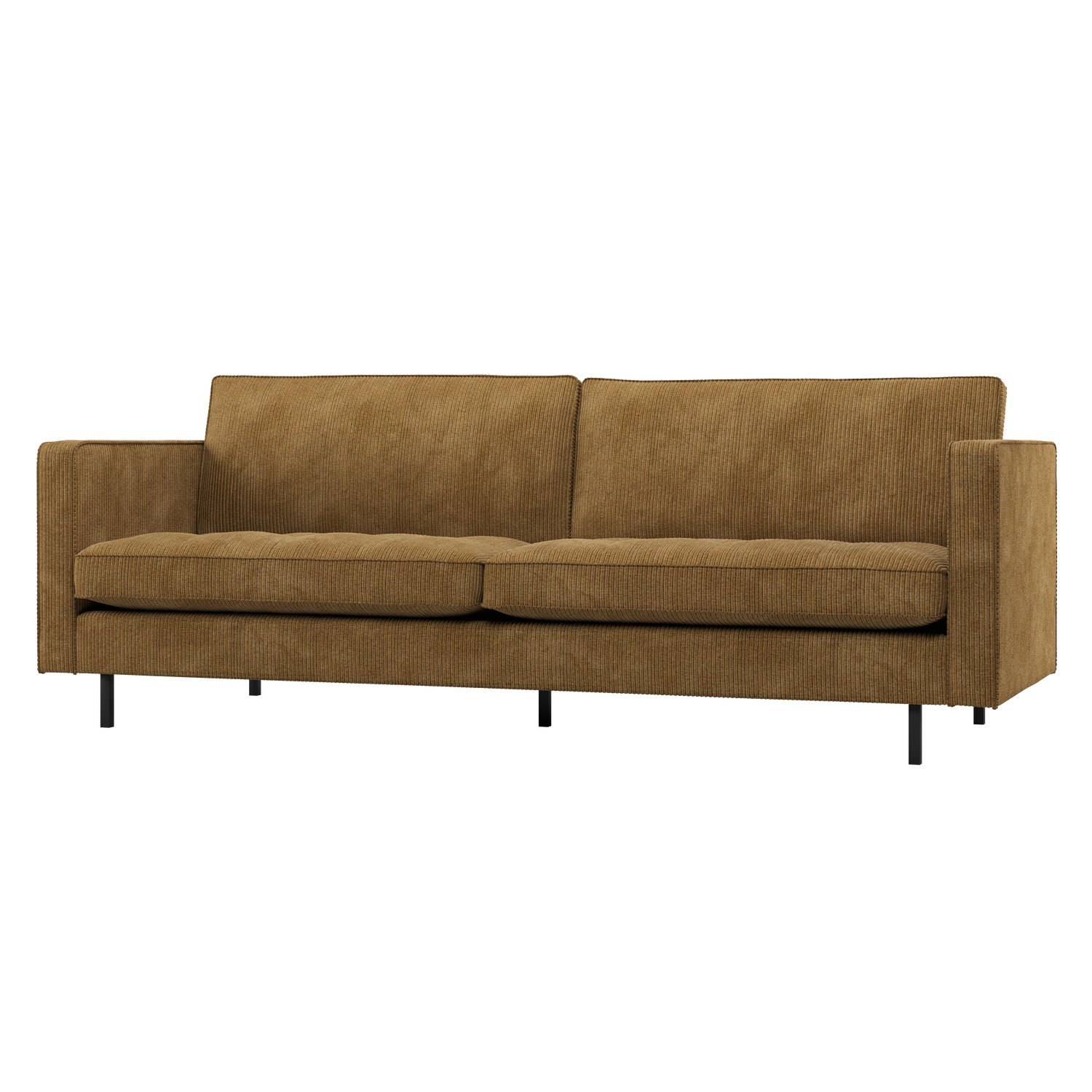 RODEO CLASSIC 2,5-SITZER SOFA GERIPPTER STOFF HONIGELB