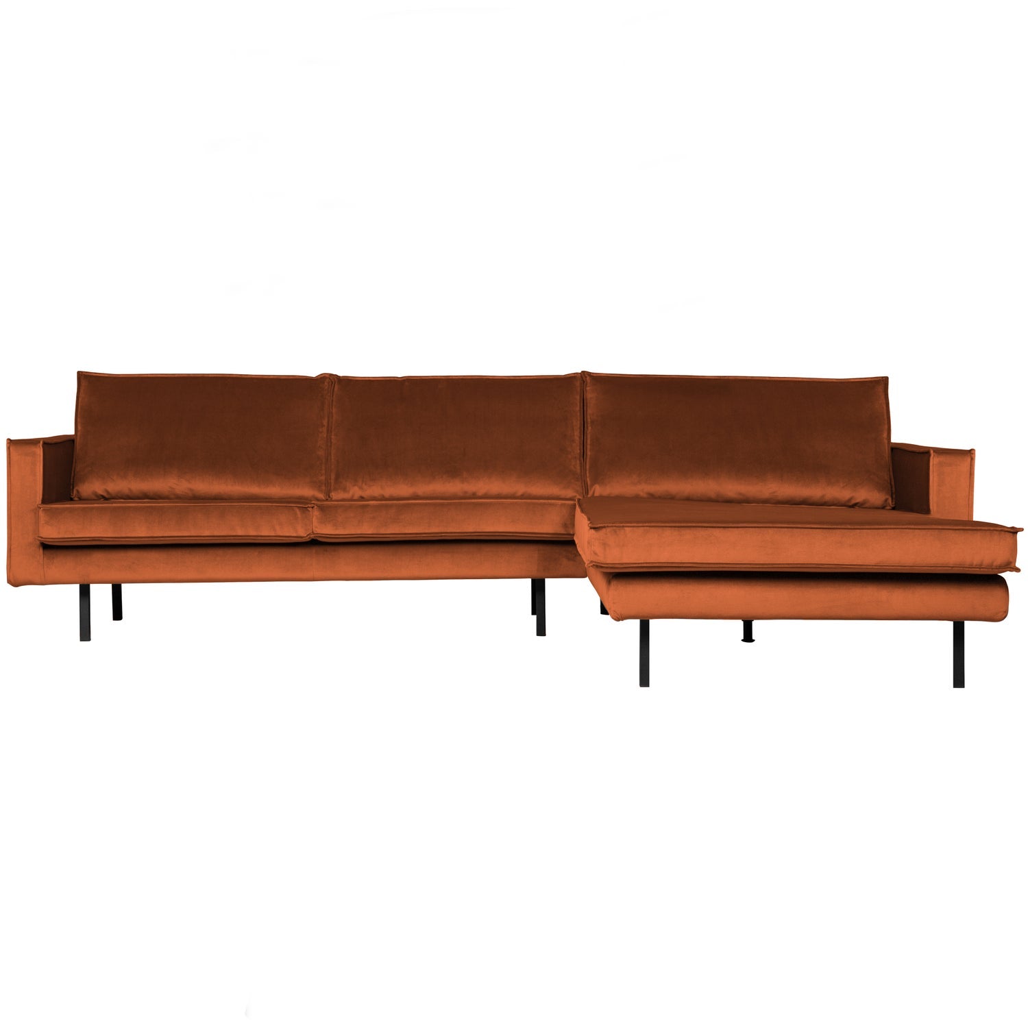 RODEO CHAISE LONGUE RECHTS VELVET RUST