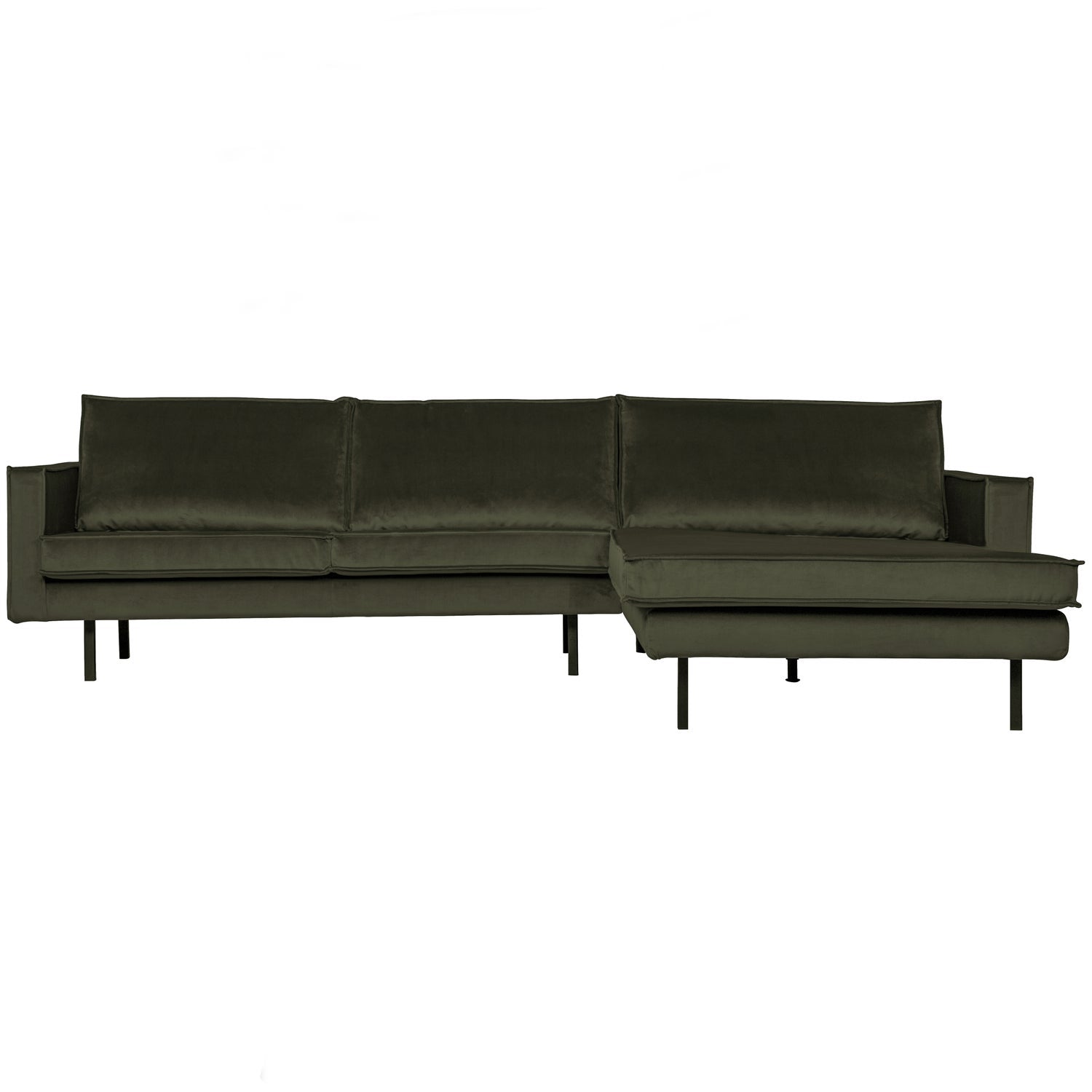 RODEO CHAISE LONGUE RECHTS VELVET DARK GREEN HUNTER