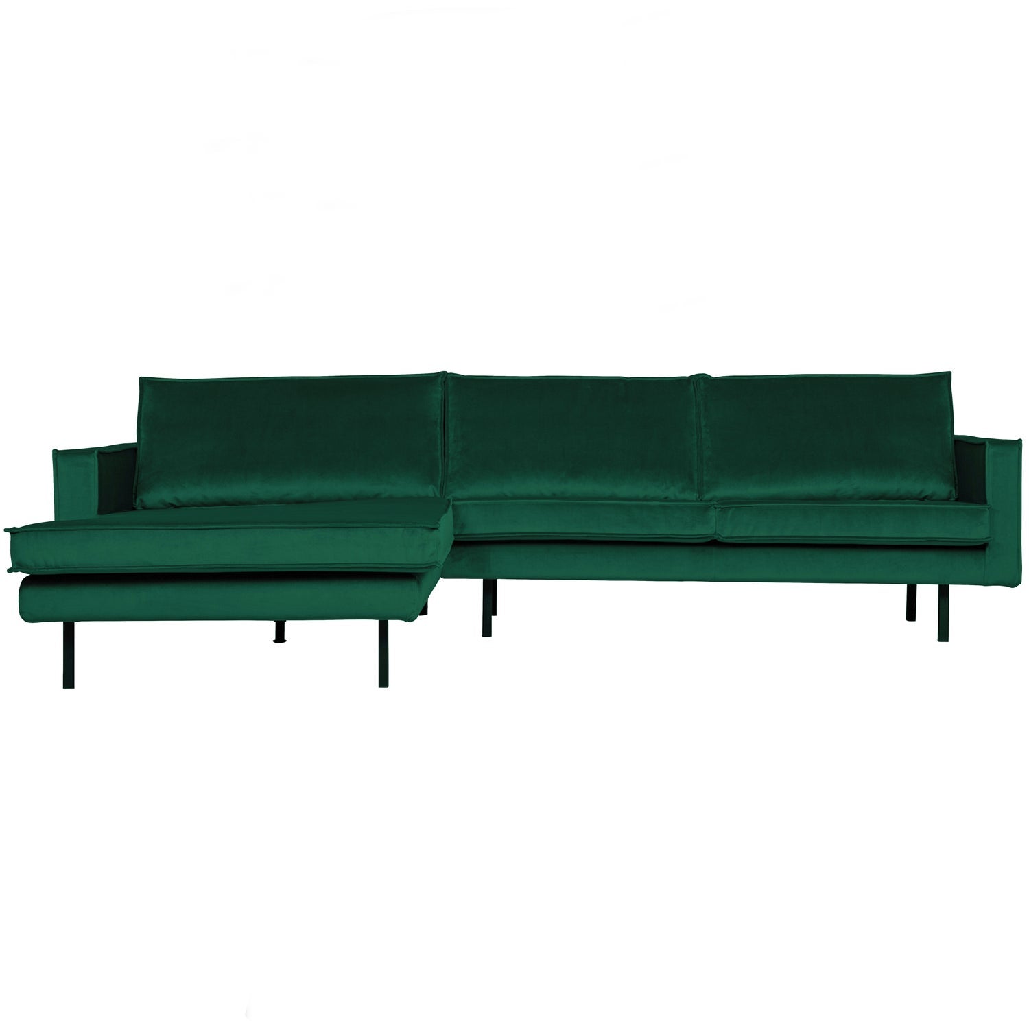 RODEO CHAISE LONGUE LINKEN VELVET GREEN FOREST