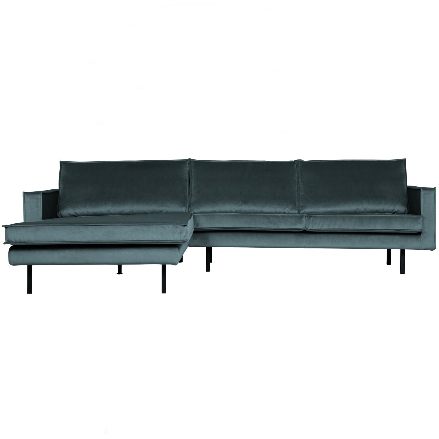 RODEO CHAISE LONGUE LINKEN VELVET TEAL