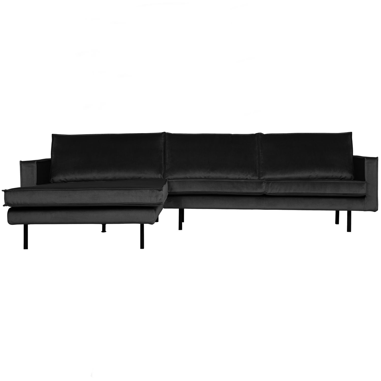 RODEO CHAISE LONGUE LINKEN VELVET ANTHRACITE