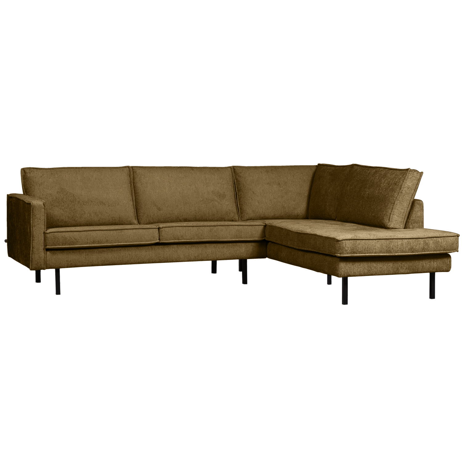 RODEO ECKBANK RECHTS STRUCTURE VELVET BRASS
