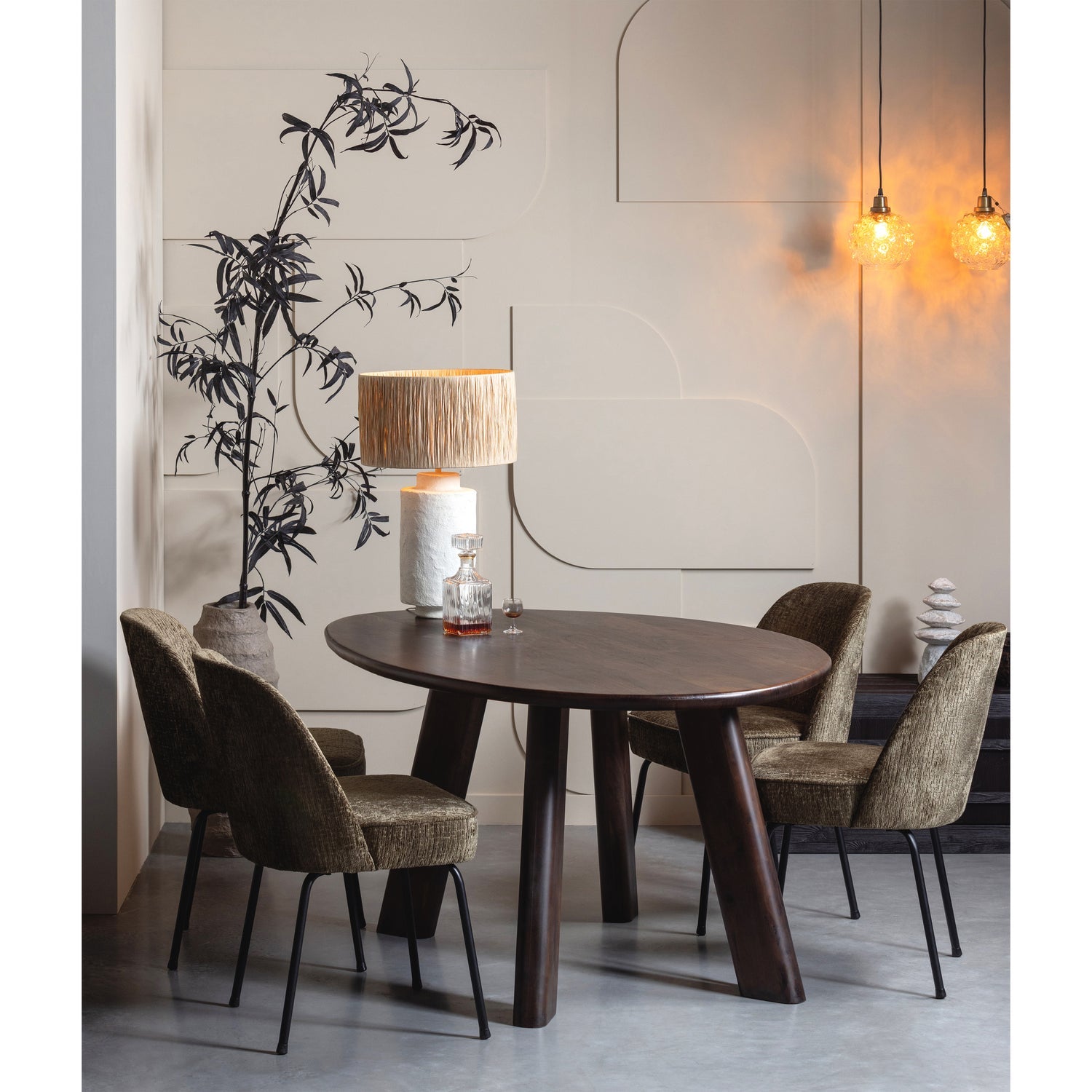 VOGUE ESSZIMMERSTUHL STRUCTURE VELVET BONSAI