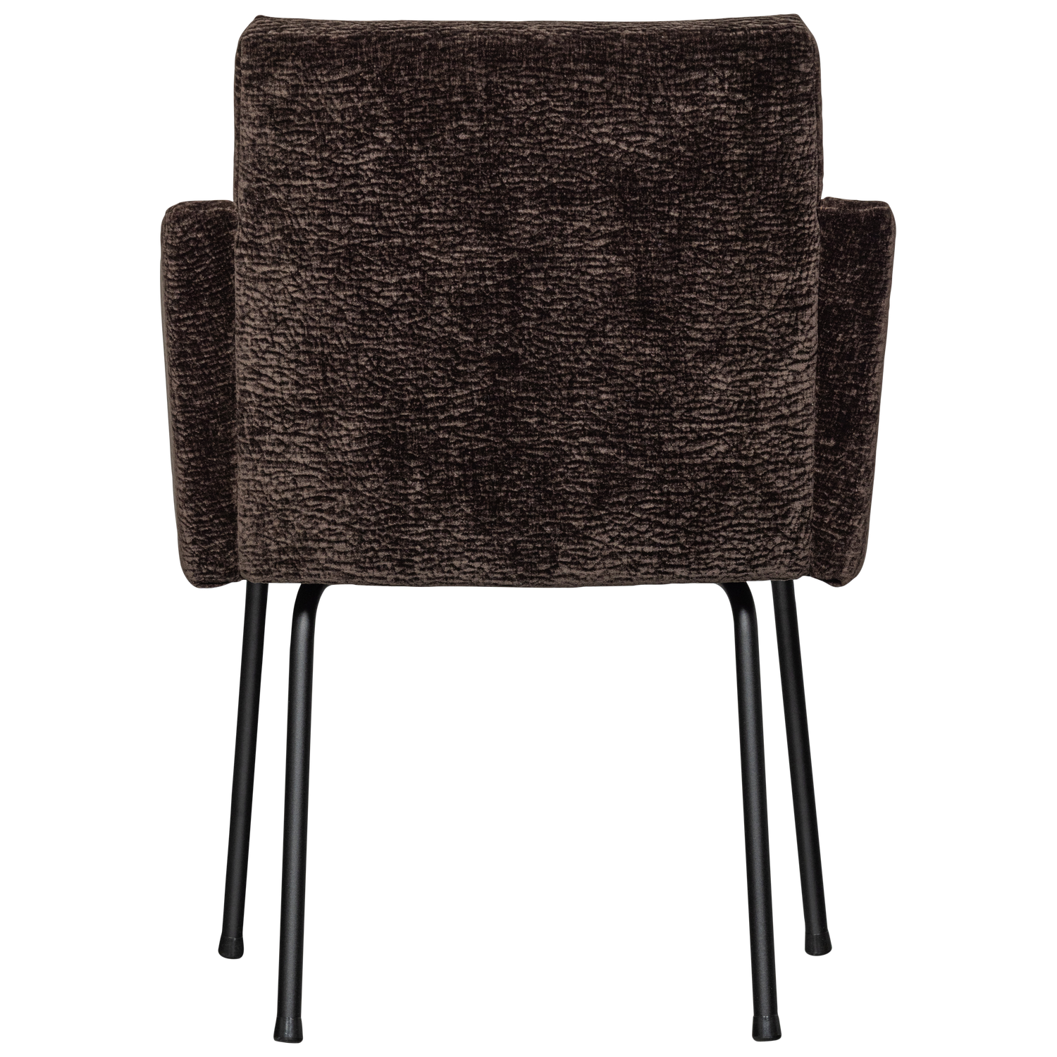 MOUNT ESSZIMMERSTUHL MIT ARMLEHNEN 3D-CHENILLE DUNKELBRAUN