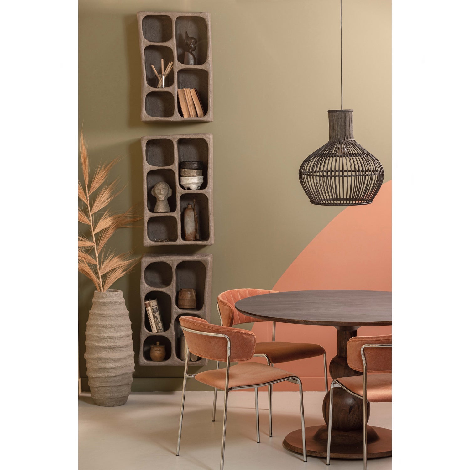 CLAY HANGESCHRANK PAPPMACHE GRAU